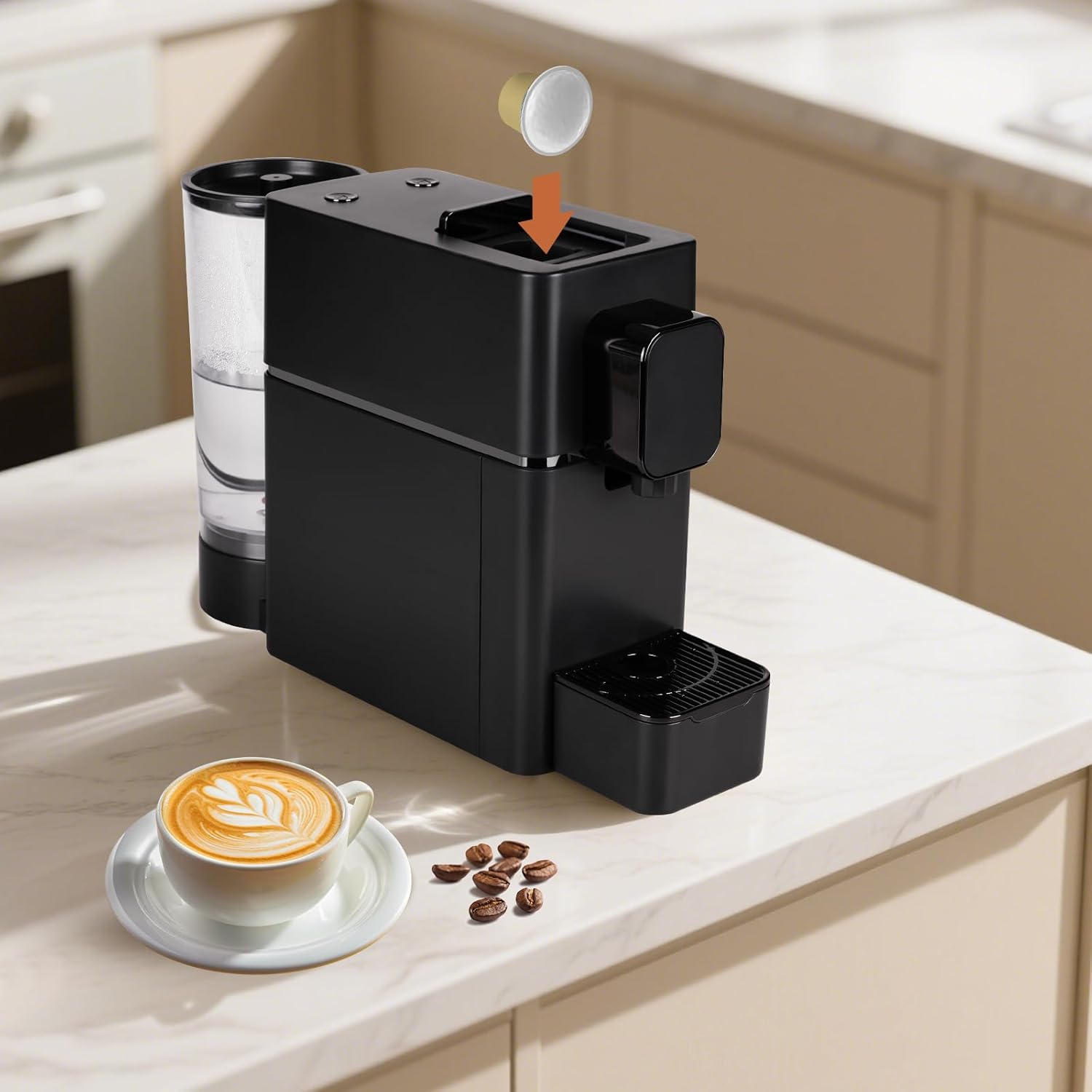 Rying Macchina Caffè a Capsule 19 Bar, Nero - immagine 3