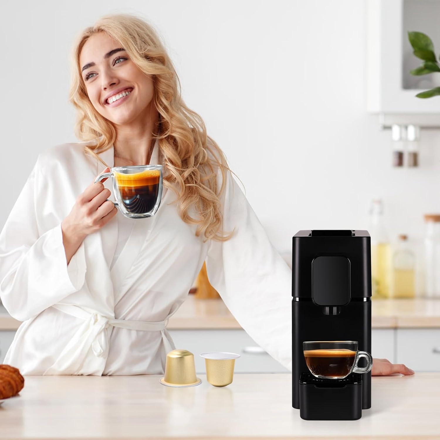 Rying Macchina Caffè a Capsule 19 Bar, Nero - immagine 5