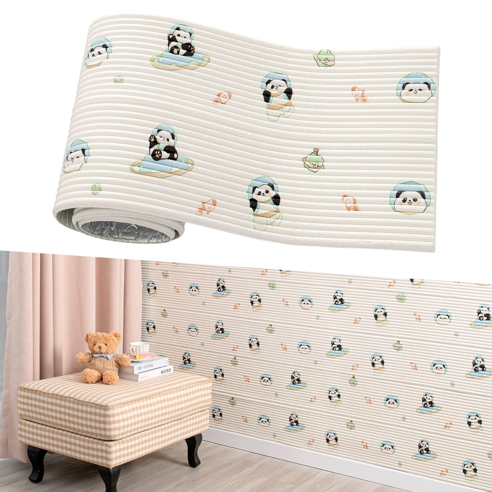 Cuscino da Parete Autoadesivo 200cm per Cameretta