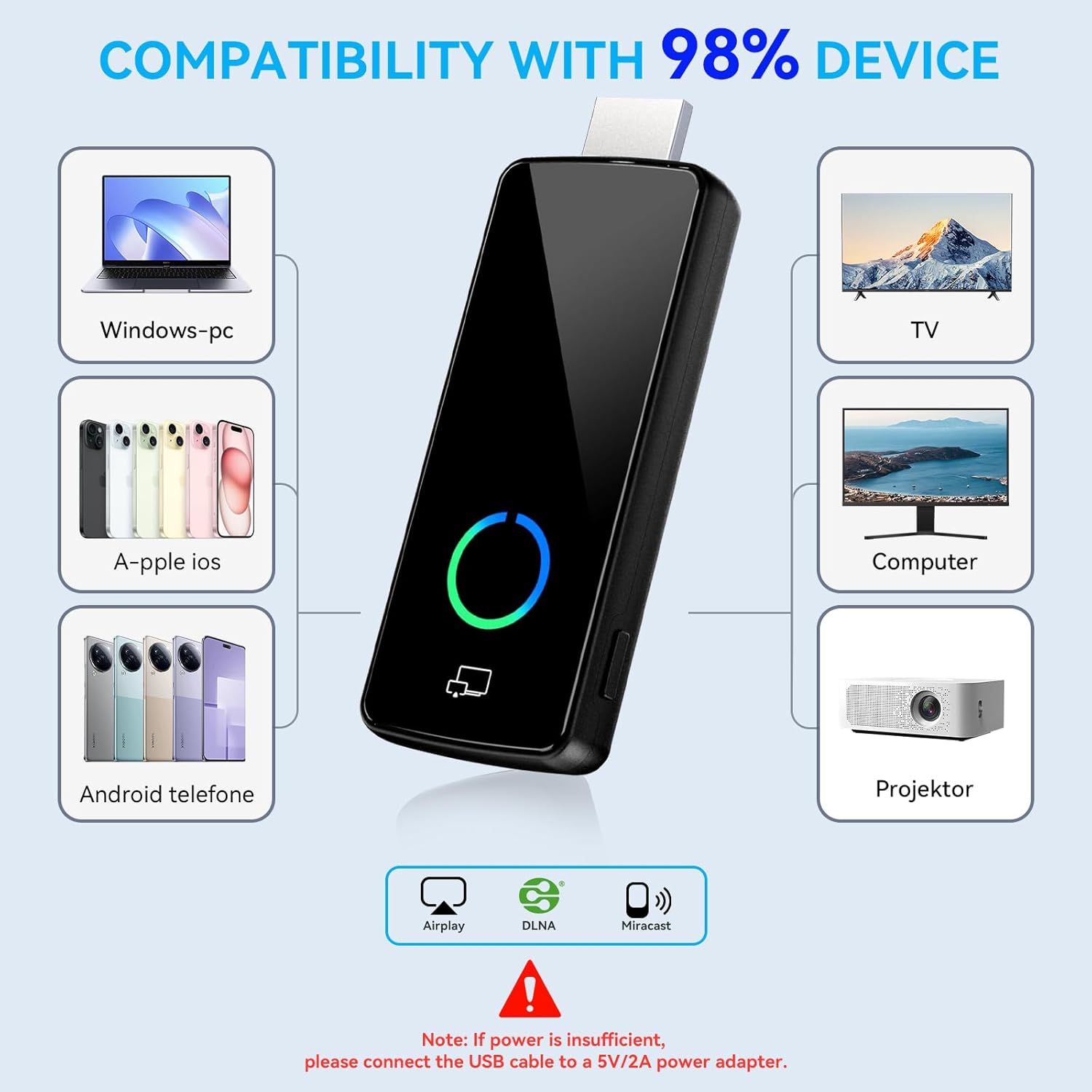 Adattatore Wireless HDMI Dongle 4K@30Hz - immagine 2