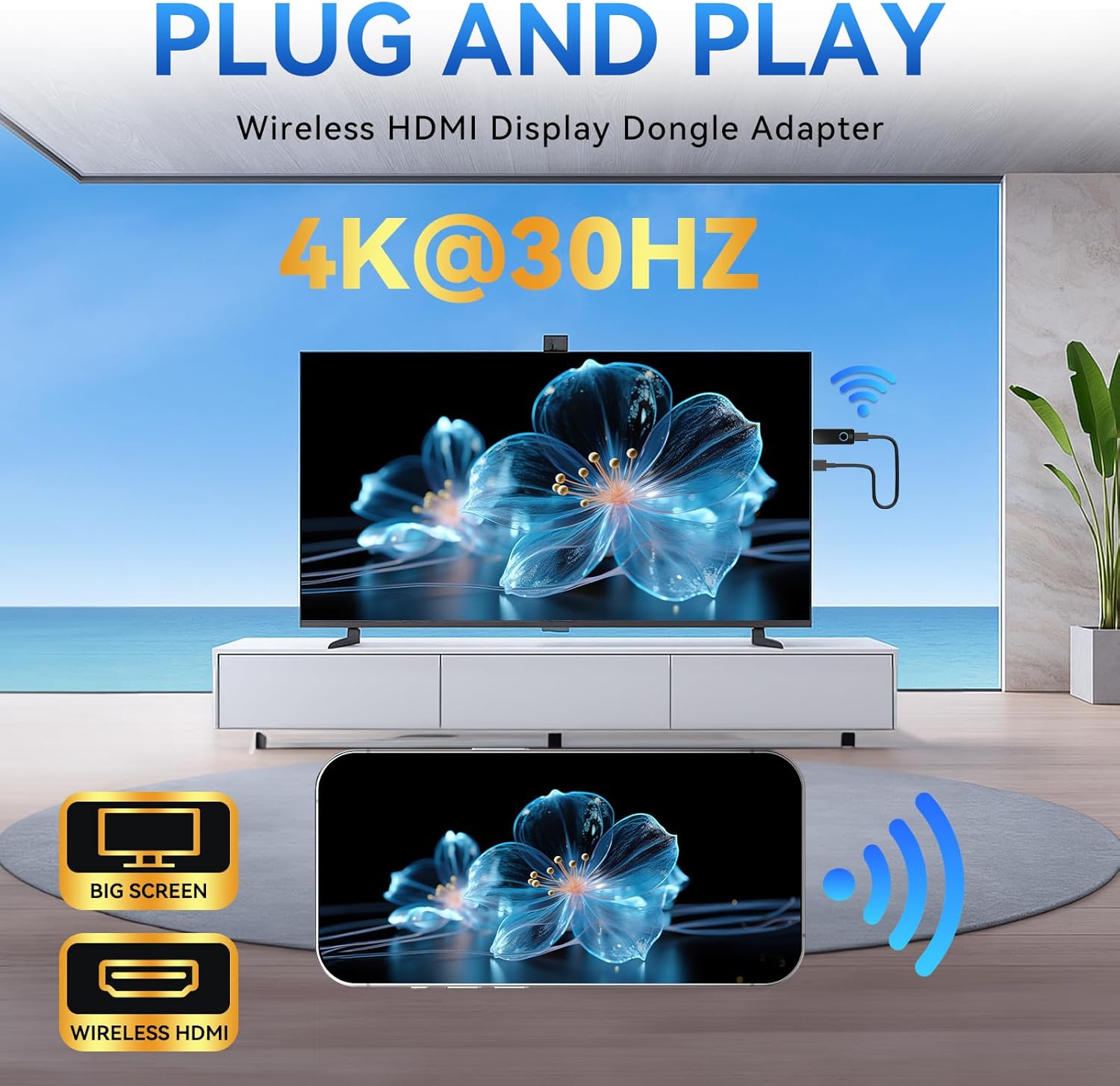 Adattatore Wireless HDMI Dongle 4K@30Hz - immagine 5