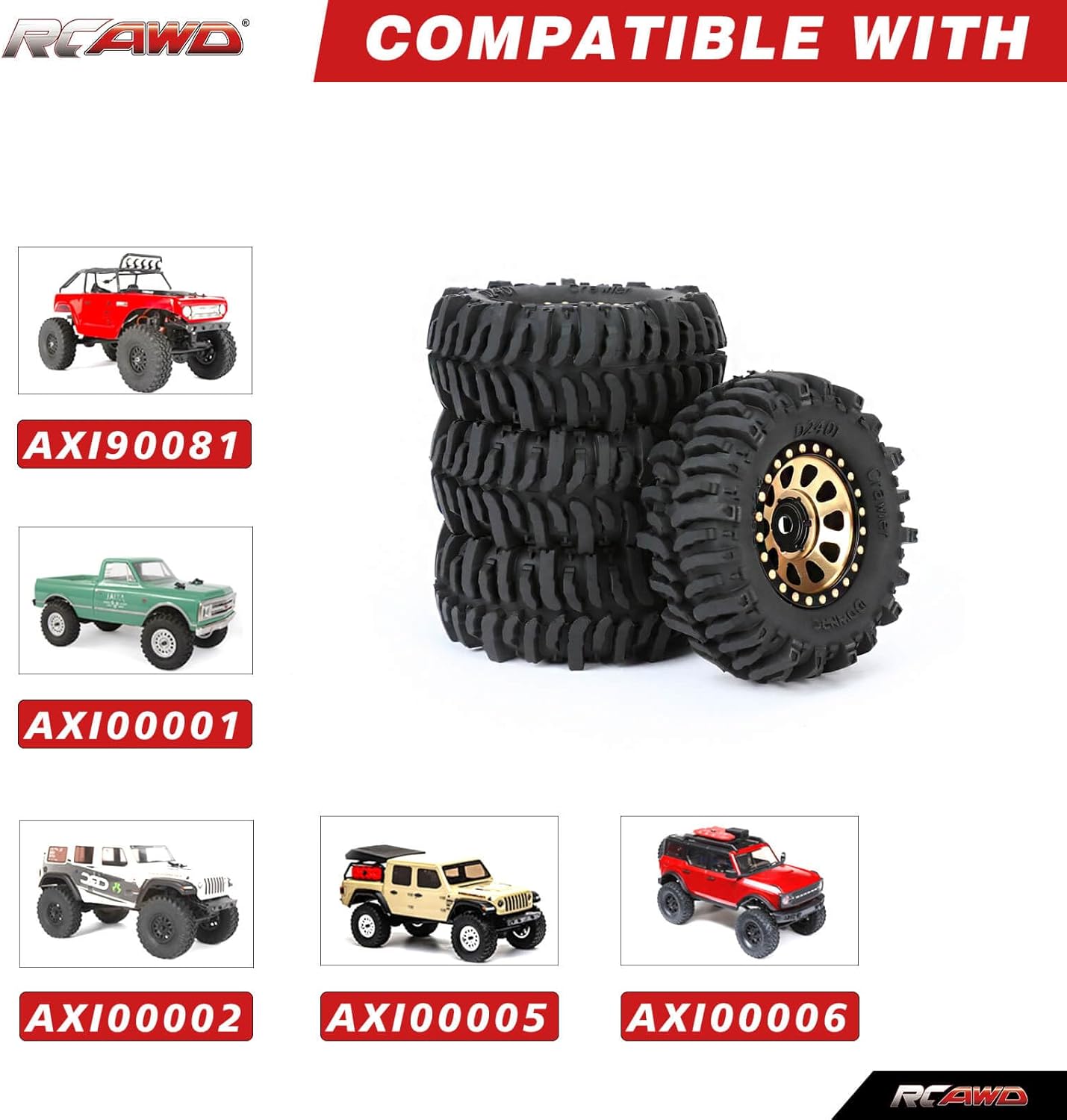 RCAWD Beadlock 2.5cm con Pesi Esagonali in Ottone - immagine 2