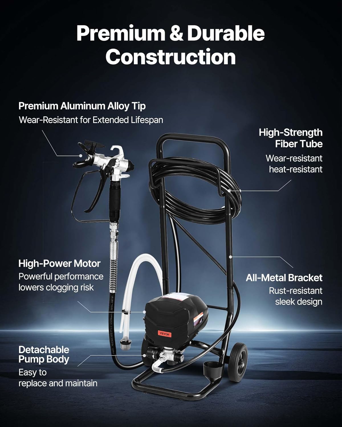 Vevor Spruzzatore di Vernice Airless 640W 3000 PSI - immagine 6