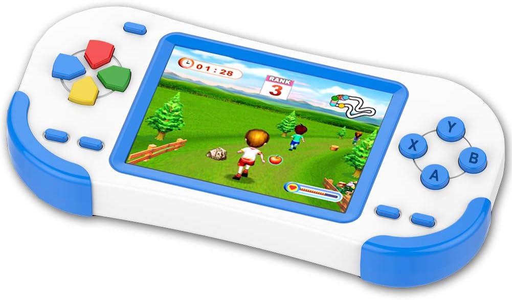 Zhishan Console di Gioco Portatile 3.0" LCD, Blu - immagine 1