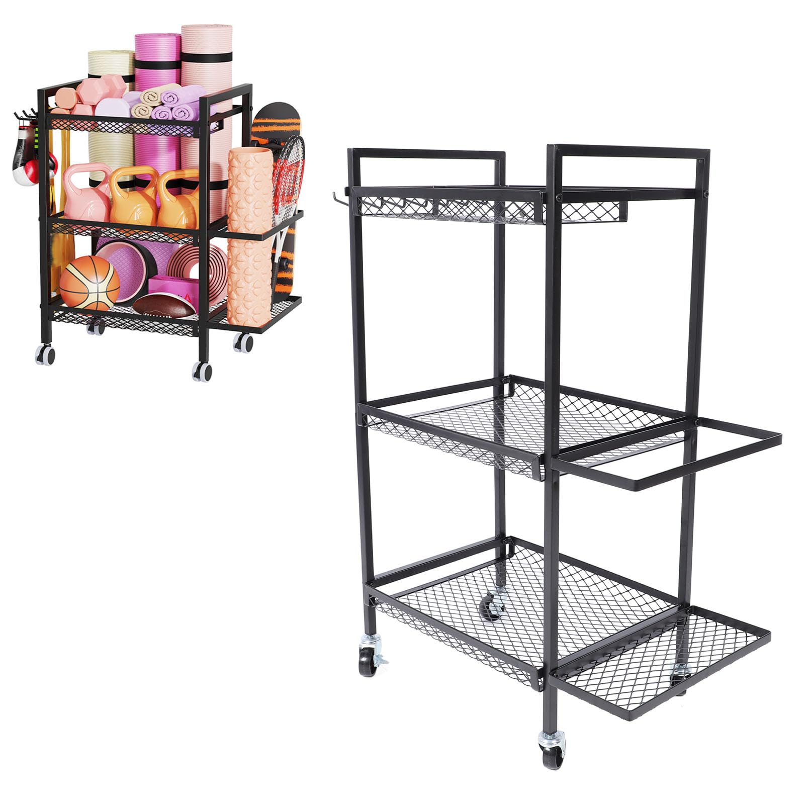 Ejoyous Supporto per Manubri Multifunzionale con Ruote