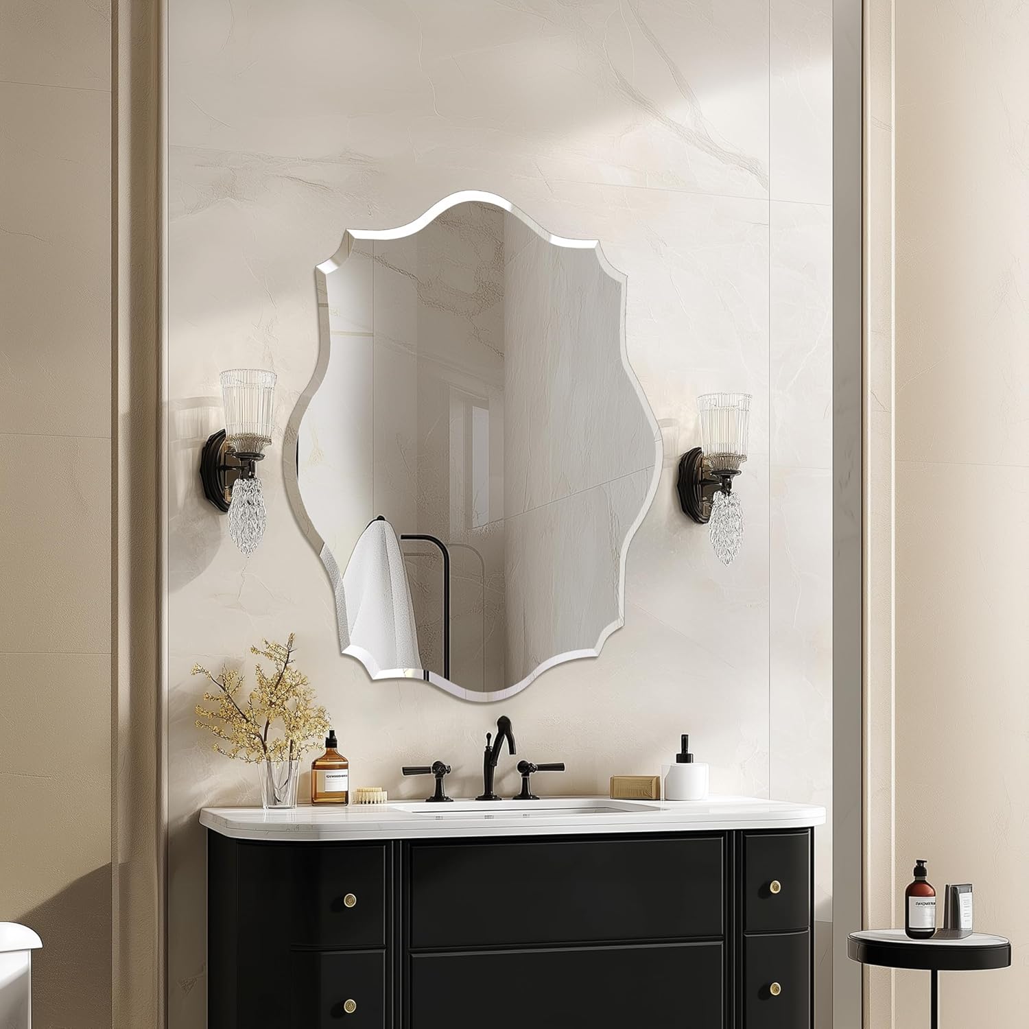 Artloge Specchio Irregolare da Parete Bagno 80x60cm