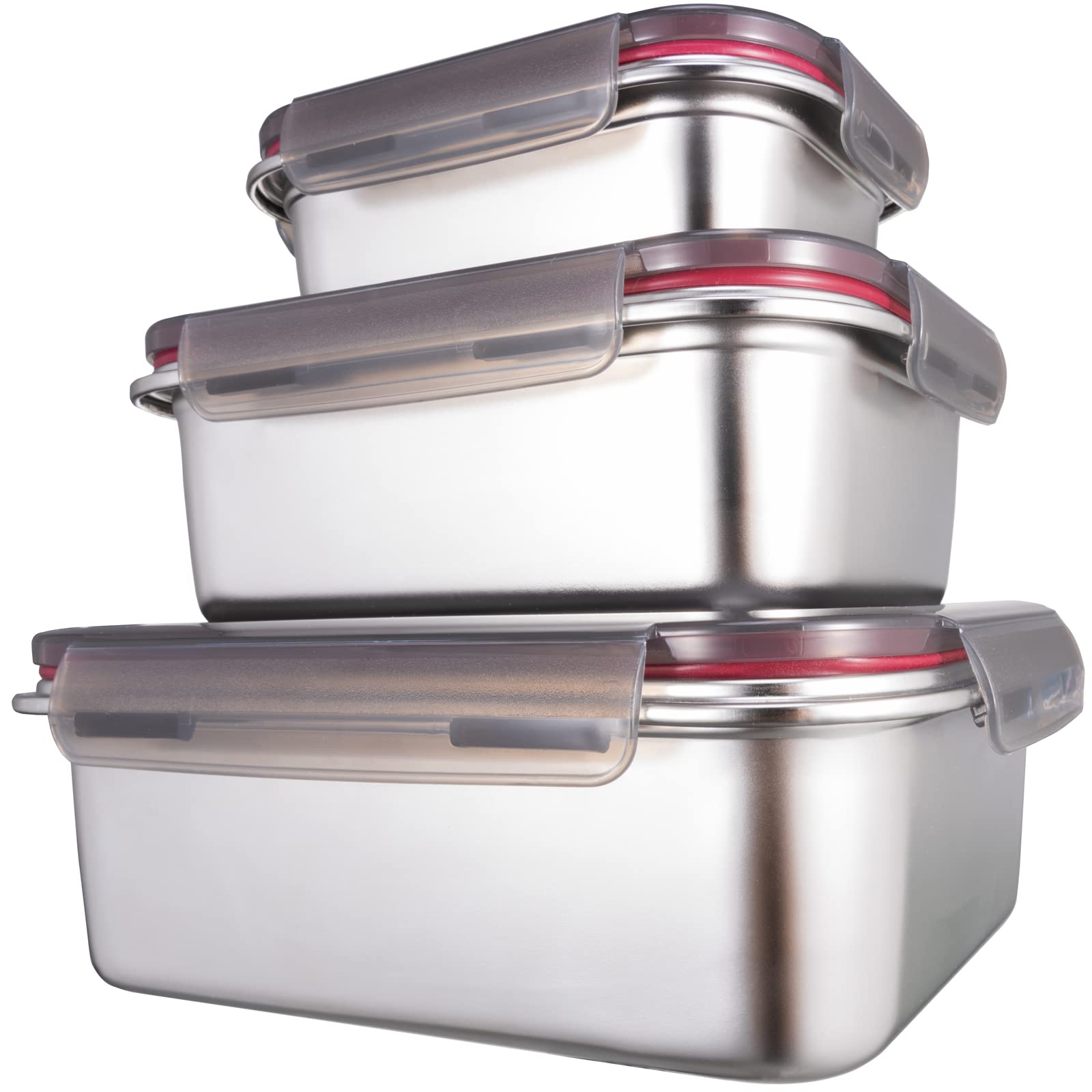 Genicook Contenitori Salvafreschezza Acciaio Inox (Set 3)