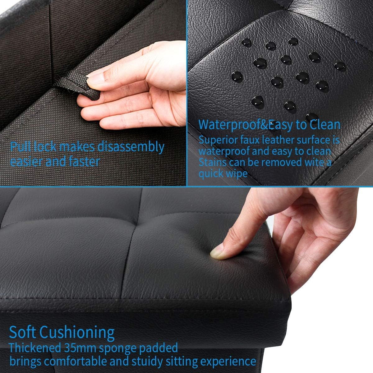 Brian & Dany Pouf Cubo Contenitore Pieghevole 38cm - immagine 4