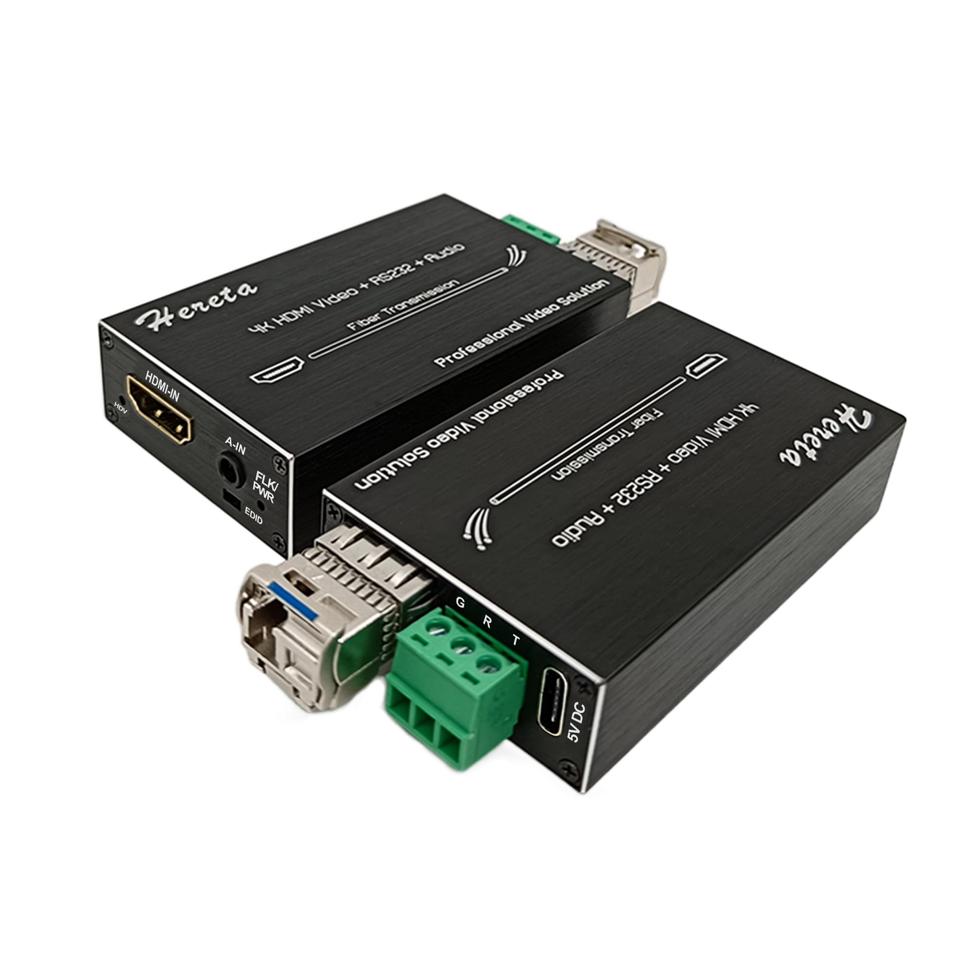 Mini Convertitore Fibra HD 4K HDMI con RS232