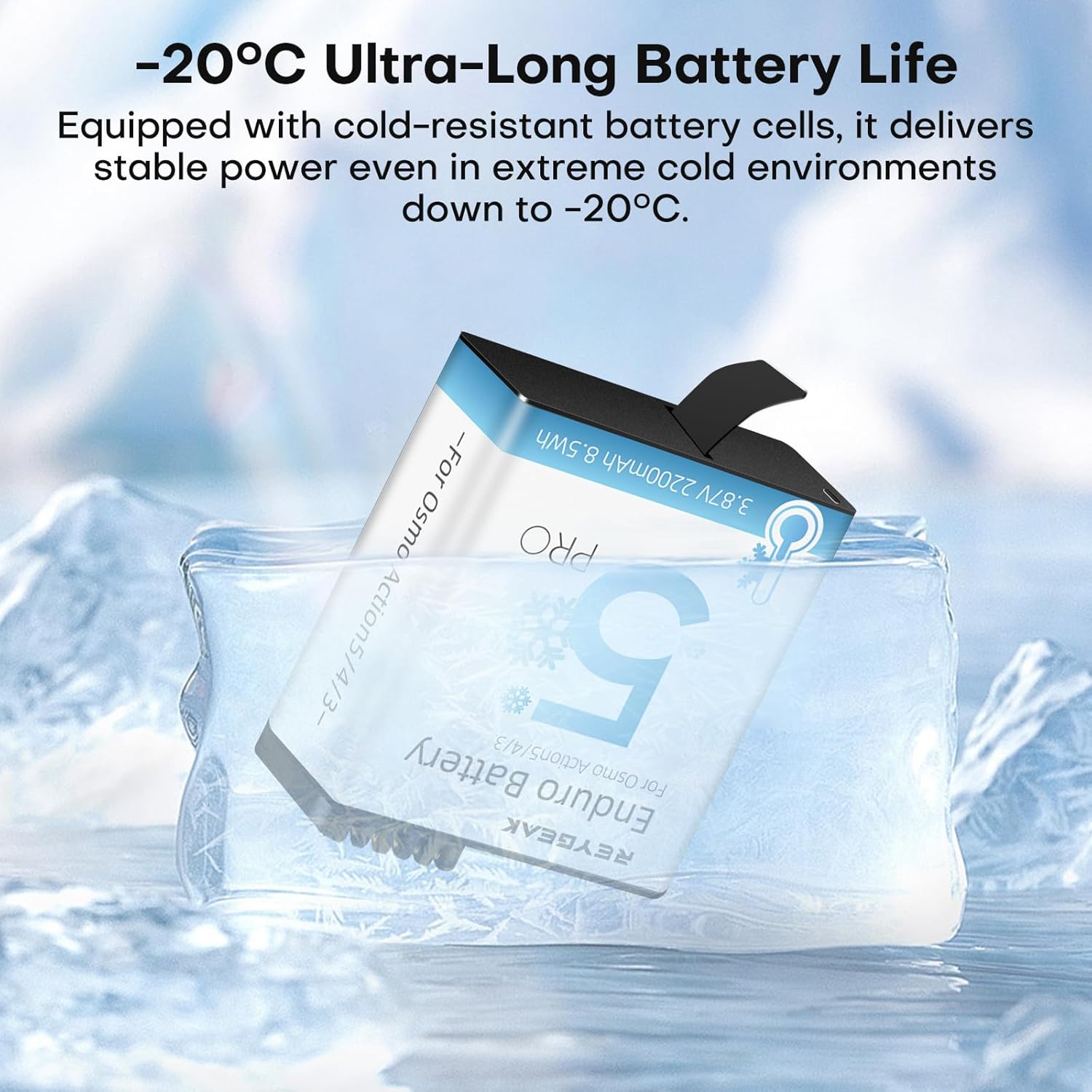 Reygeak Batteria e Caricatore per DJI Osmo Action - immagine 4