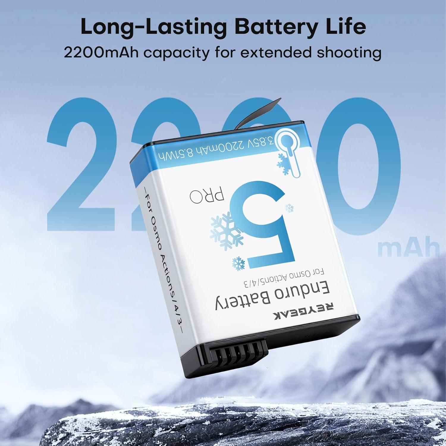 Reygeak Batteria e Caricatore per DJI Osmo Action - immagine 6