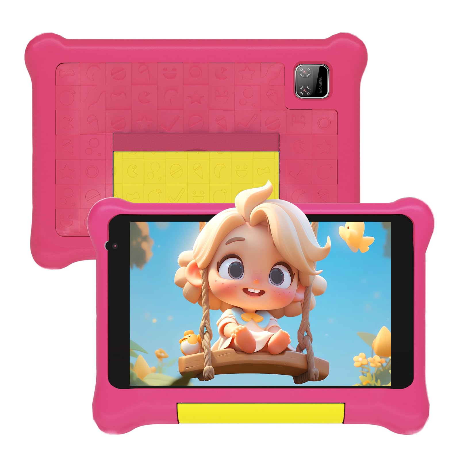 Yicty Tablet Bambini 7 Pollici Android 13, Rosa