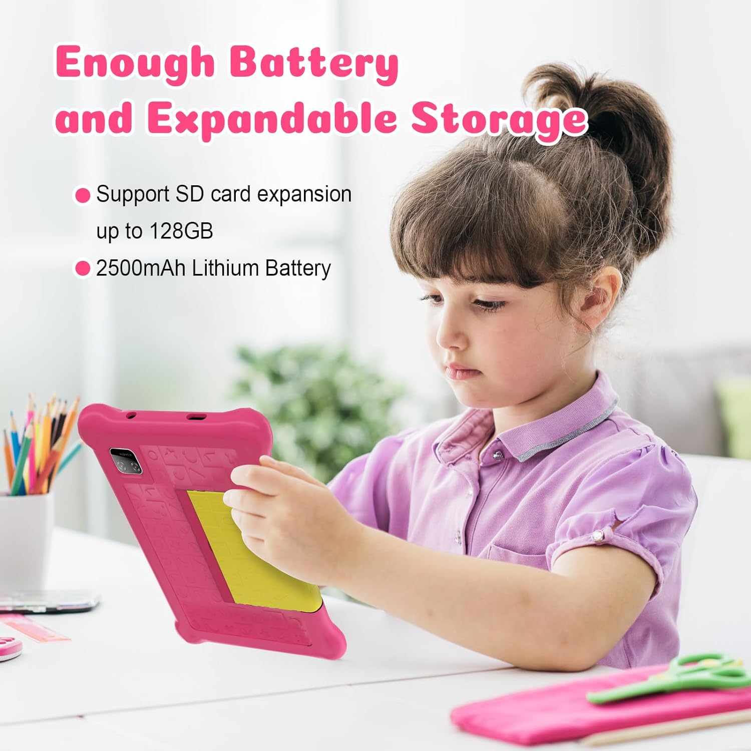 Yicty Tablet Bambini 7 Pollici Android 13, Rosa - immagine 4