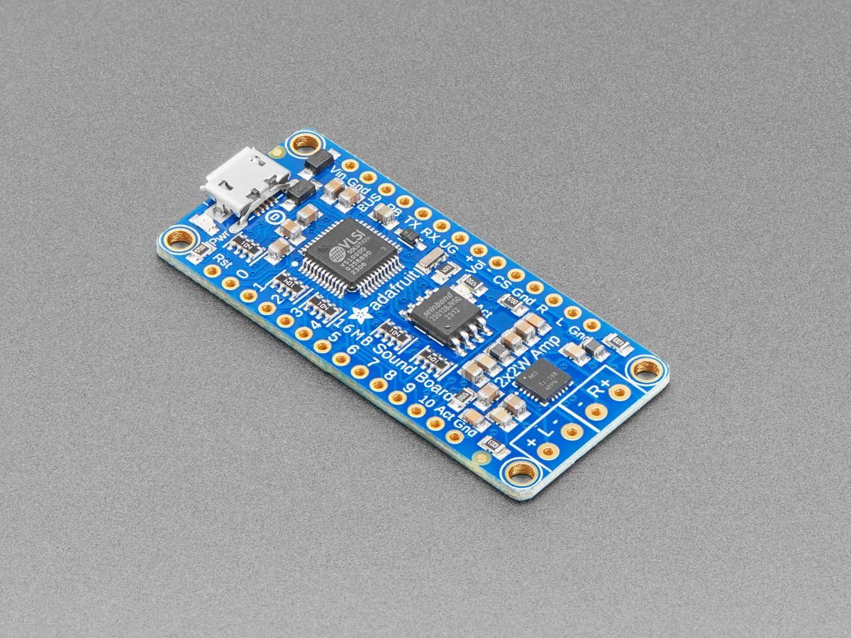 Adafruit Audio FX - Scheda audio + 2 x 2 W Amp – WAV/OGG Trigger -16 MB - immagine 2