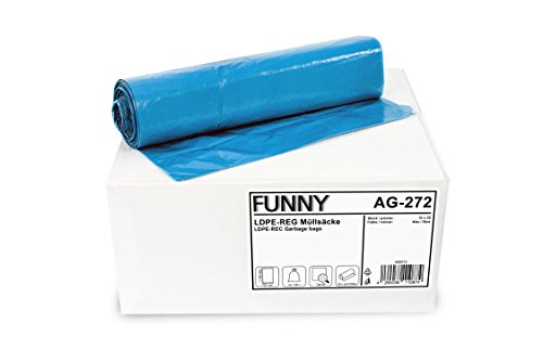 Funny AG-272 Sacchi Spazzatura 120 L, Blu (250 Pezzi)