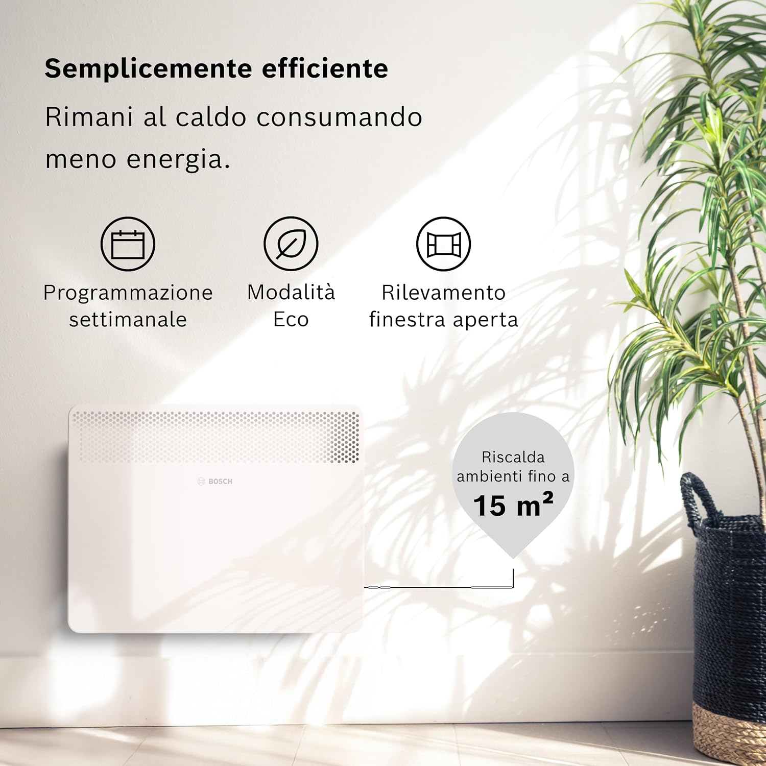 Bosch Heat Convector 4000-15 - Termoconvettore 1500W | Bosch ...