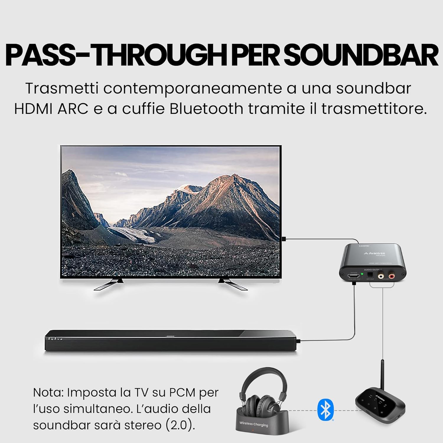 Avantree HAX06 - Estrattore Audio HDMI ARC Passthrough - immagine 3