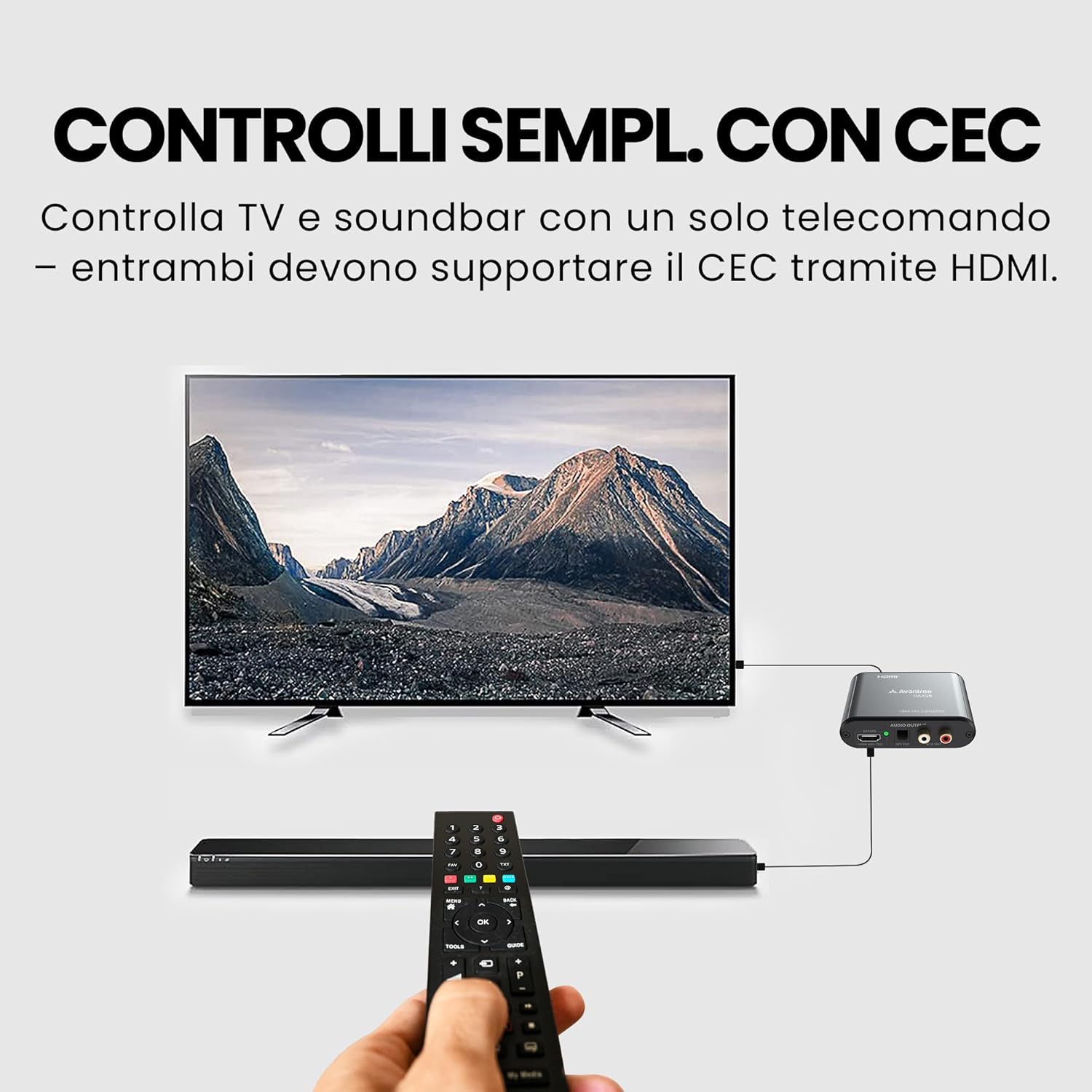 Avantree HAX06 - Estrattore Audio HDMI ARC Passthrough - immagine 4