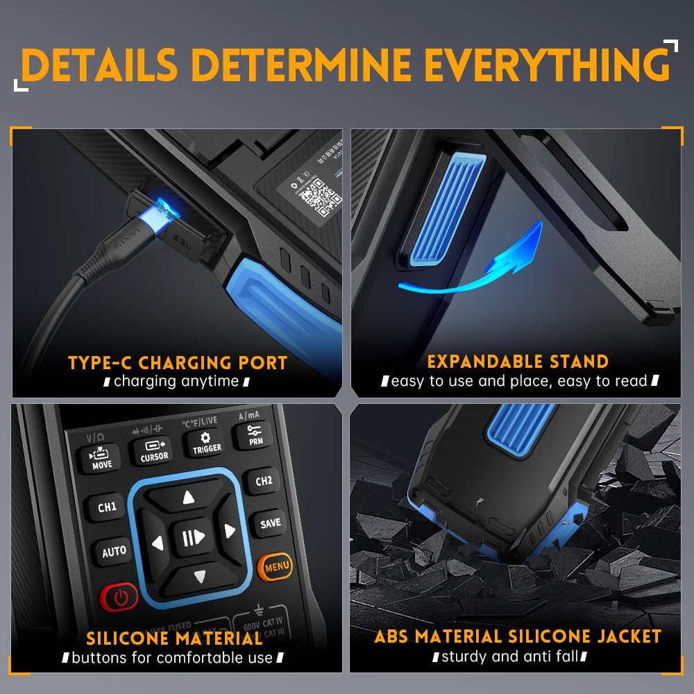 Ailao Oscilloscopio Multimetro Digitale 3 in 1 Portatile - immagine 6