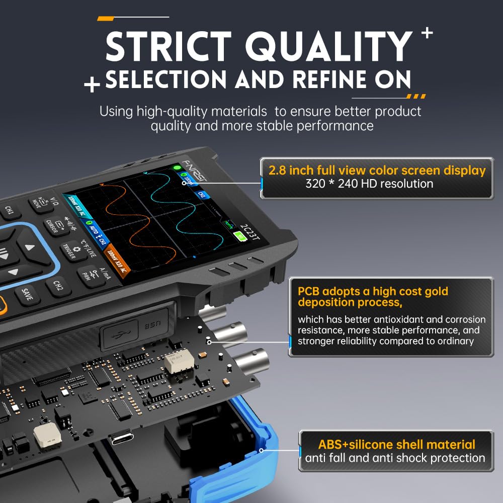 Ailao Oscilloscopio Multimetro Digitale 3 in 1 Portatile - immagine 7