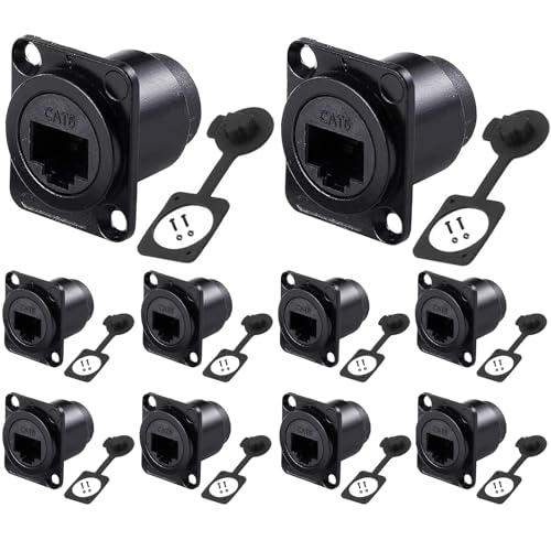 Penglin 10 Pezzi Connettore RJ45 CAT6 Tipo D da Incasso
