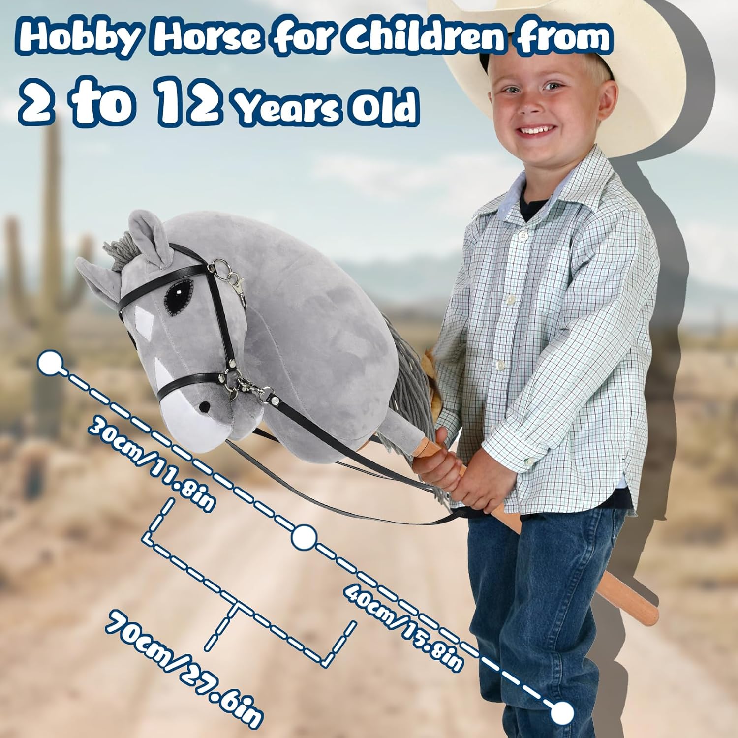 Hobby Horse per Bambini con Sella e Redini - immagine 2