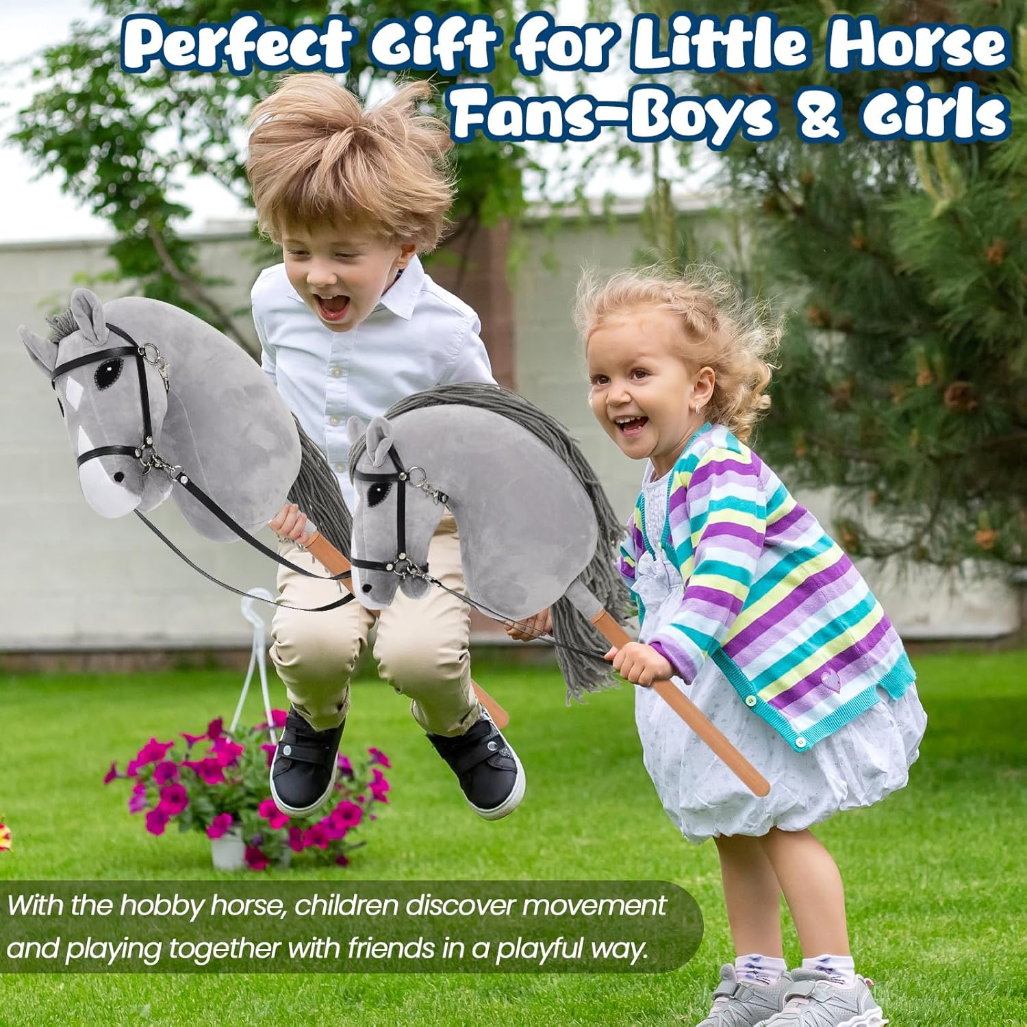 Hobby Horse per Bambini con Sella e Redini - immagine 4