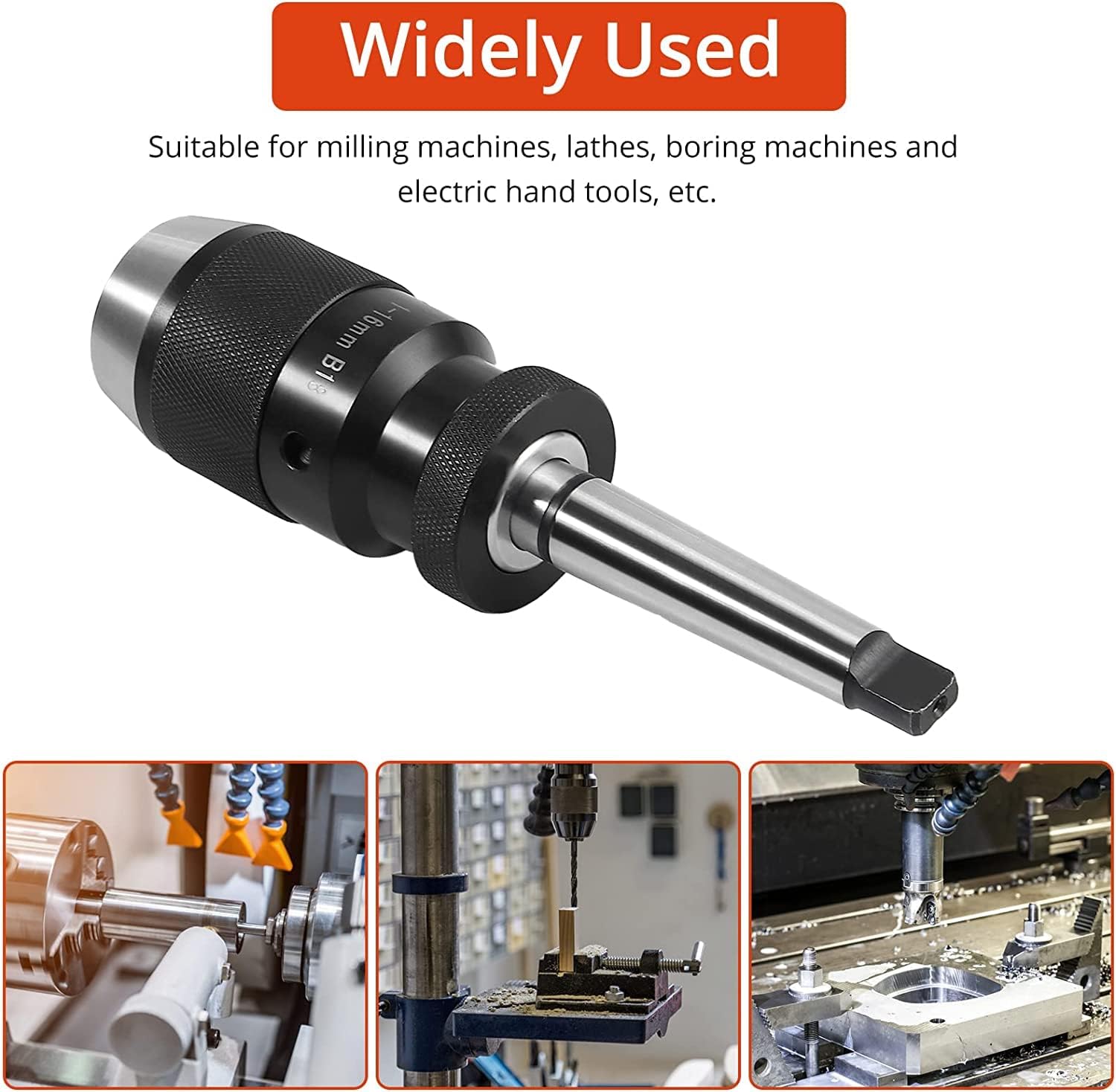 Mandrino Autoserrante MK3-B16 0,5-16mm per Trapano a Colonna - immagine 5