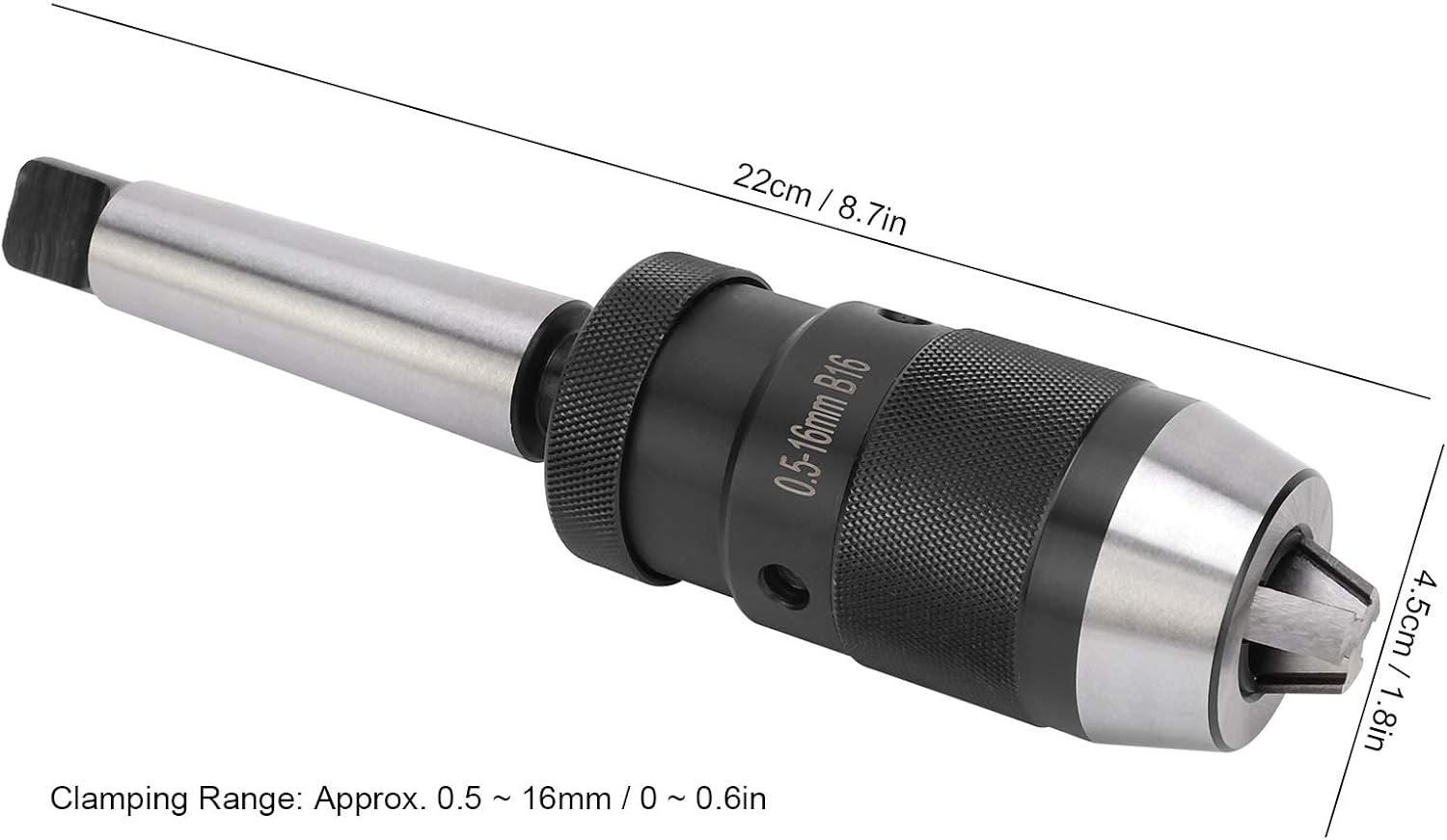 Mandrino Autoserrante MK3-B16 0,5-16mm per Trapano a Colonna - immagine 7
