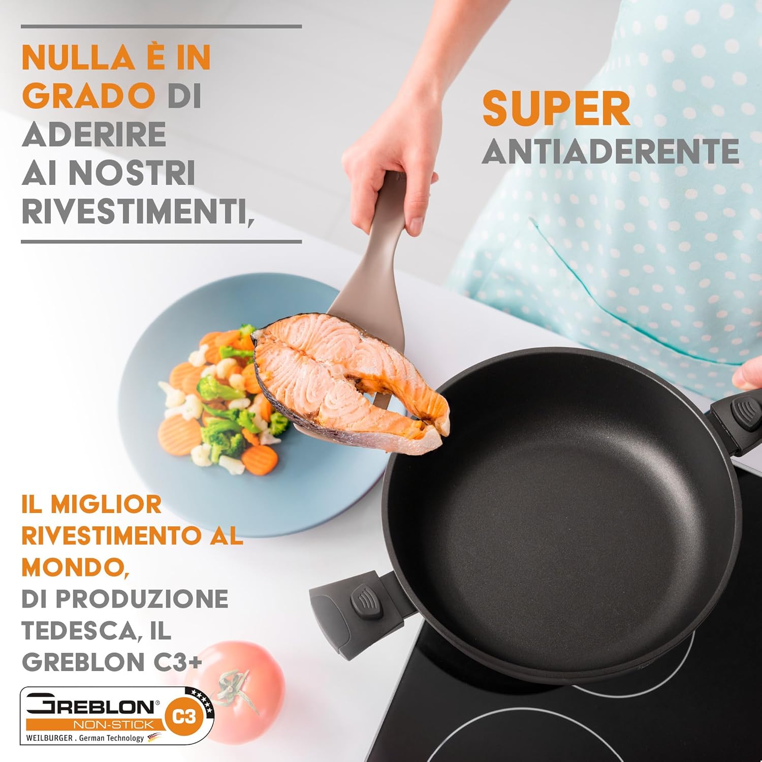 Stone&stone Padella Antiaderente 28cm Induzione con Coperchio - immagine 8