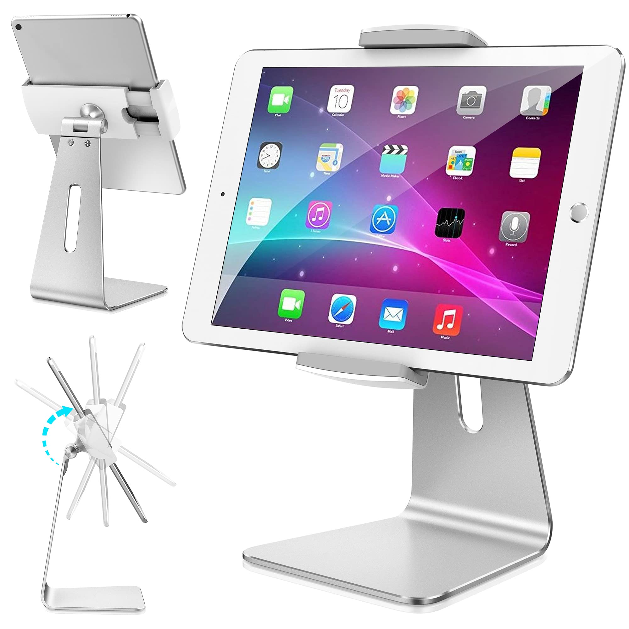 Abovetek Supporto Girevole in Alluminio per iPad Pro/Air/Mini