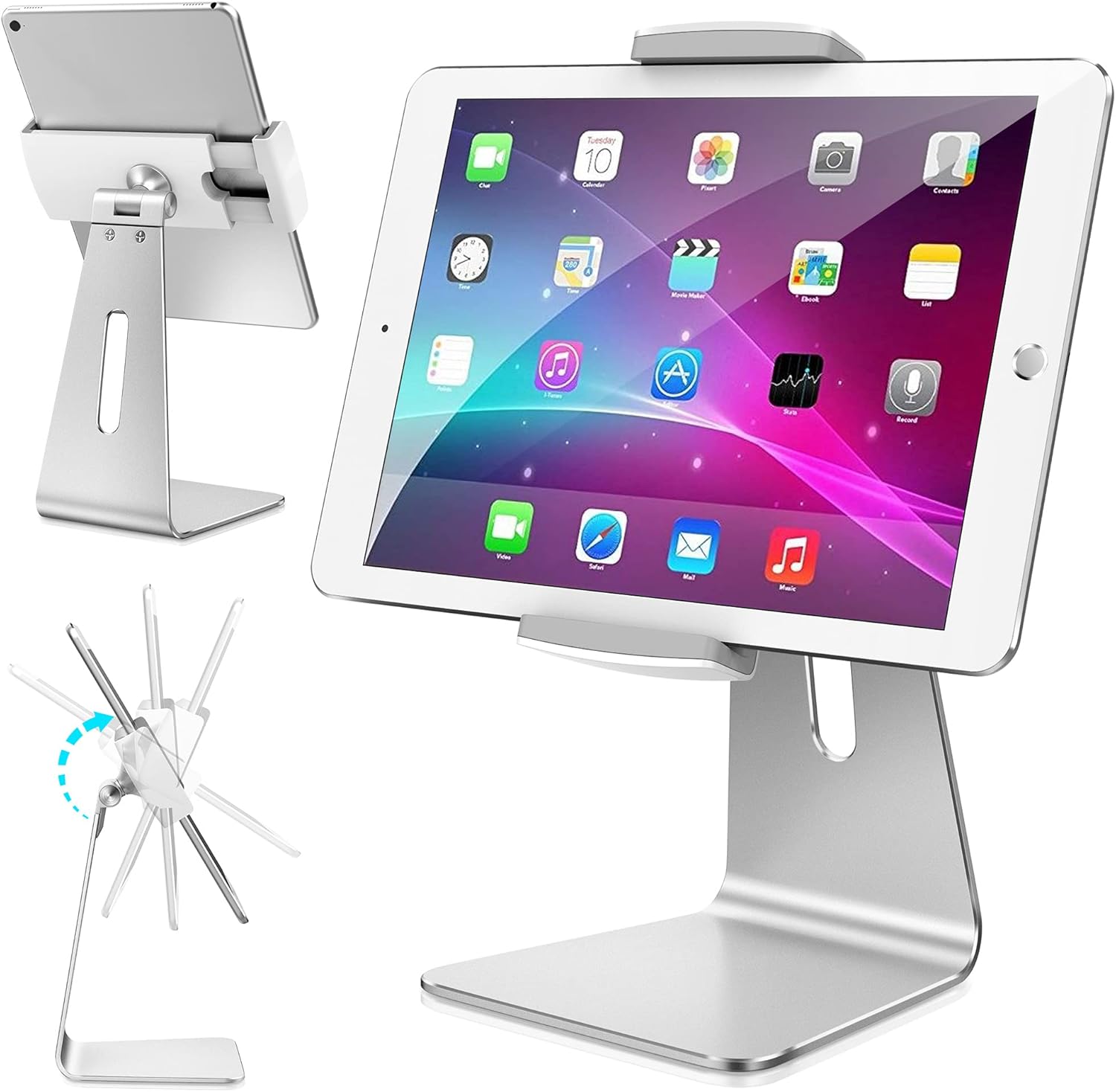 Abovetek Supporto Girevole in Alluminio per iPad Pro/Air/Mini - immagine 1