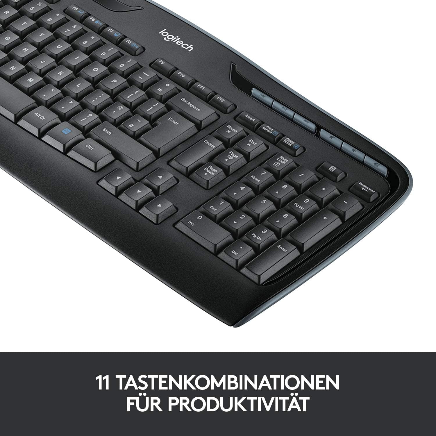 Logitech MK330 Kit Tastiera e Mouse, Layout Tedesco Qwertz - immagine 2
