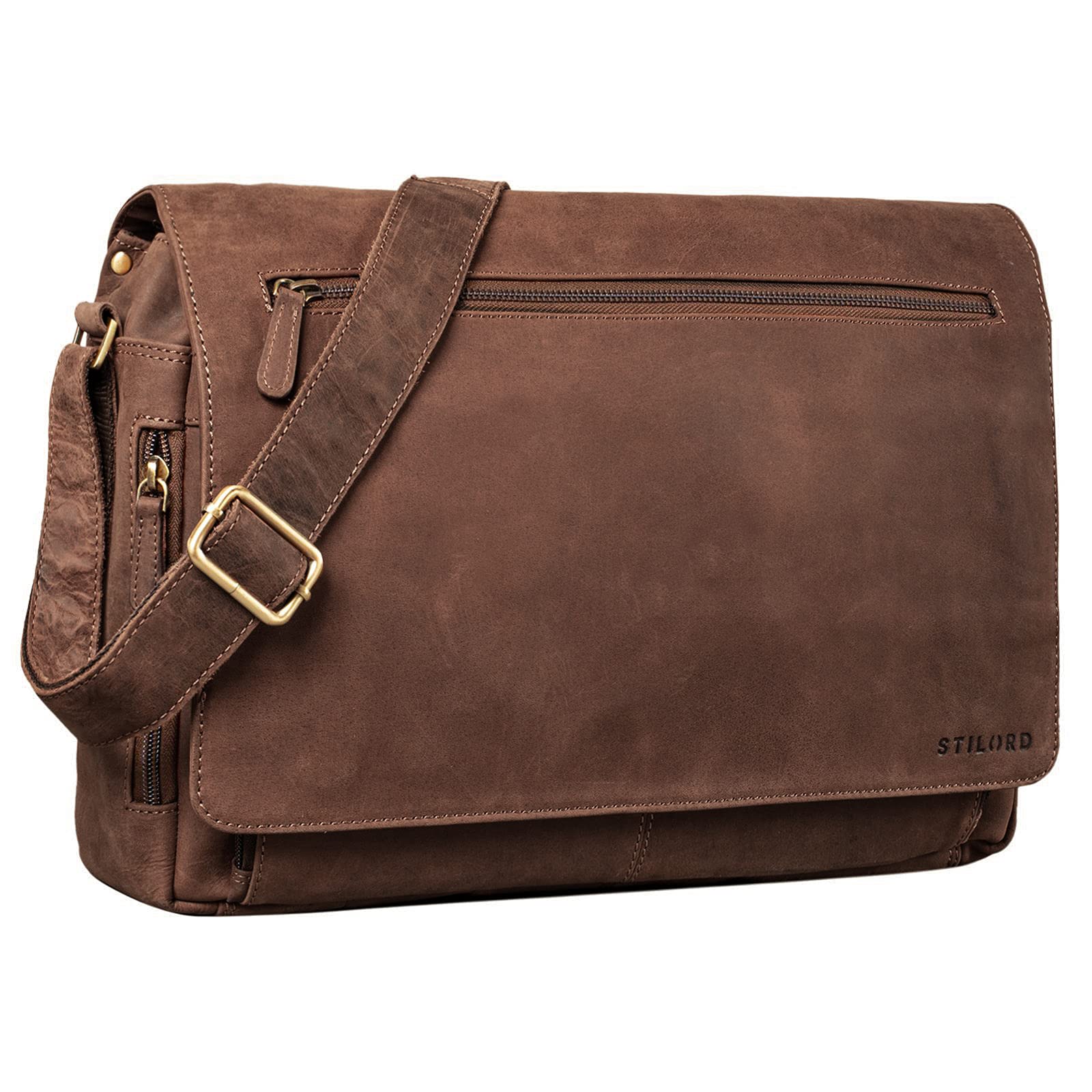 STILORD 'Jan' Borsa Messenger in Pelle Vintage