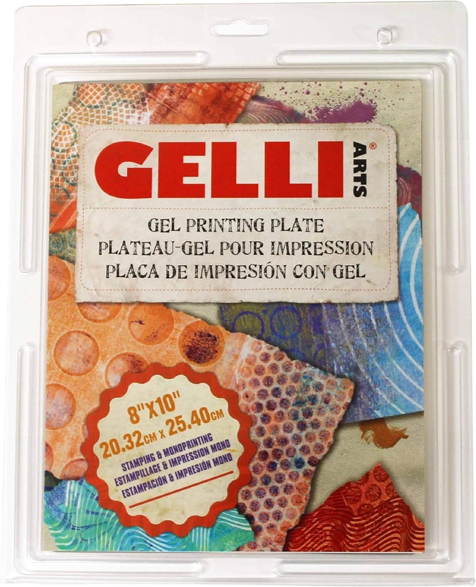 Gelli Arts 20,3 x 25,4 cm lastra per Stampa, Multicolore