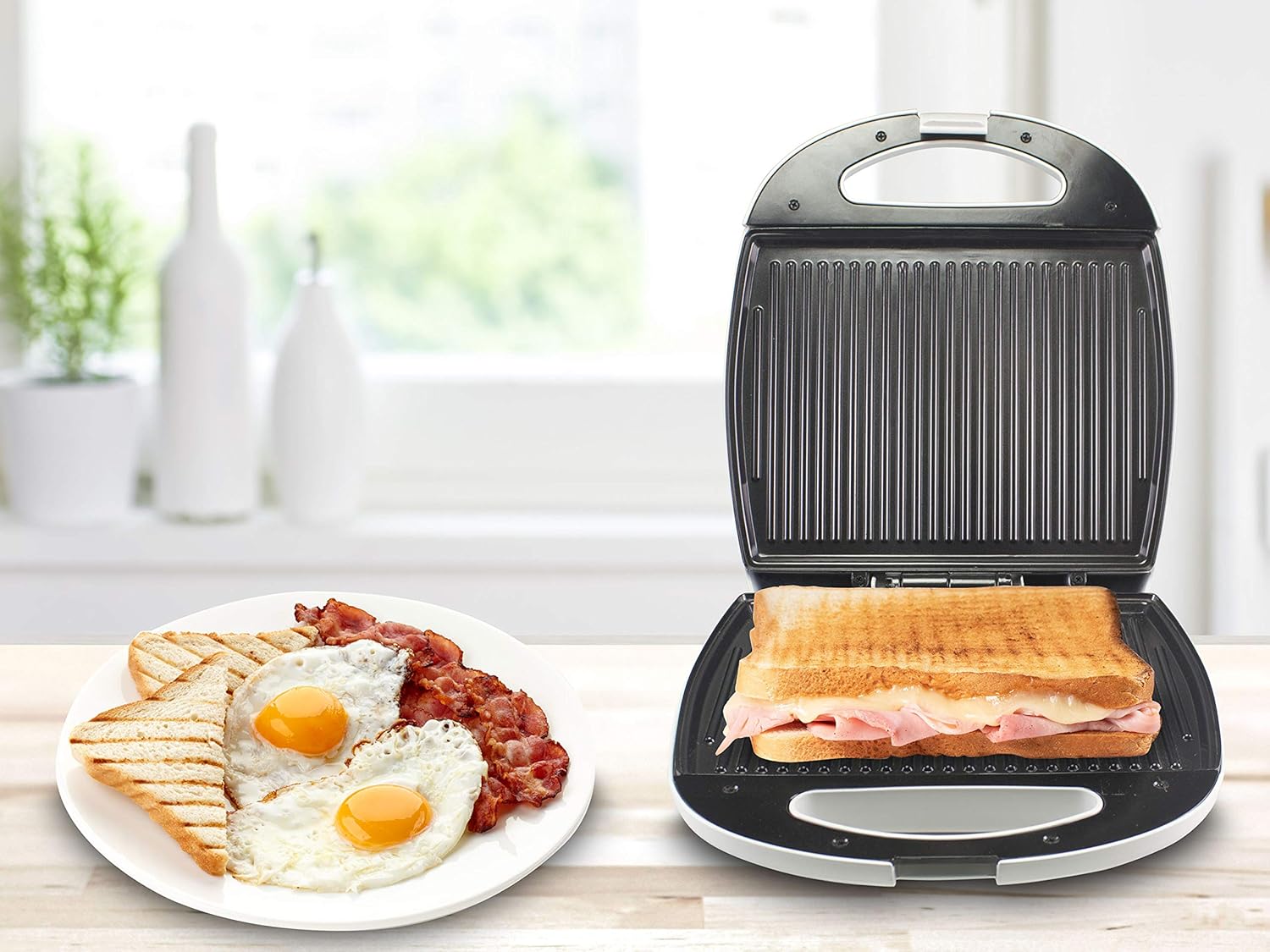 Beper Maxi Toast&Grill 1300W, Bianco - immagine 9