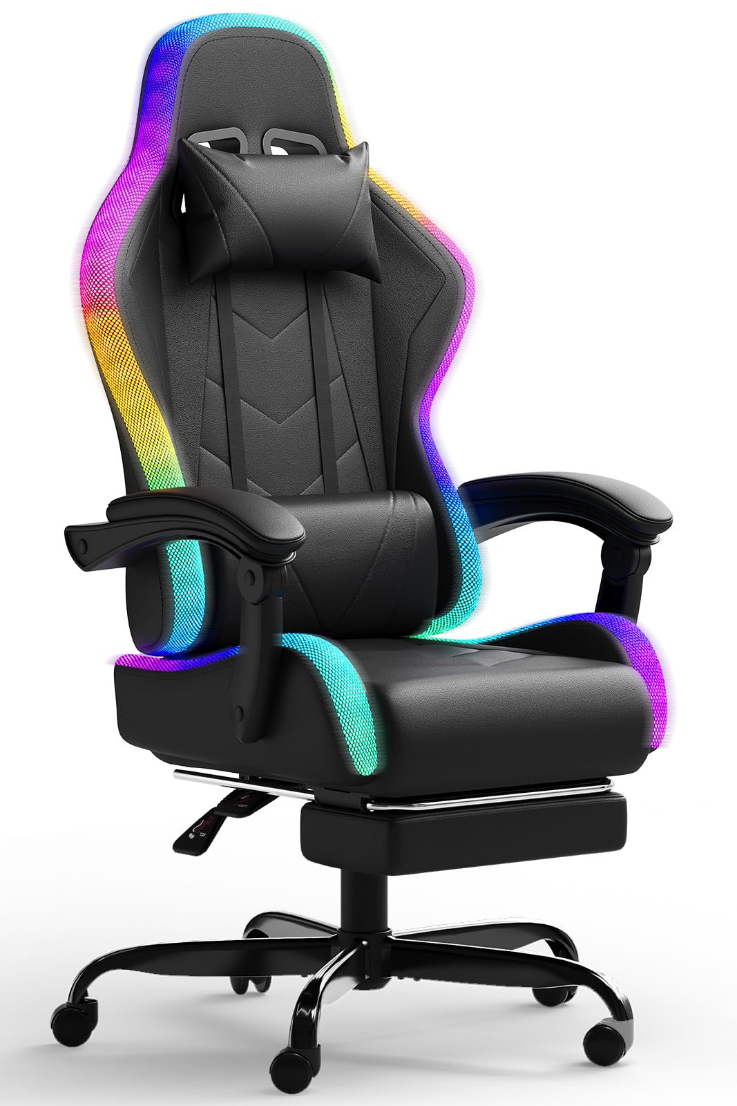 Jummico Sedia Gaming LED Cool Racing con Massaggio