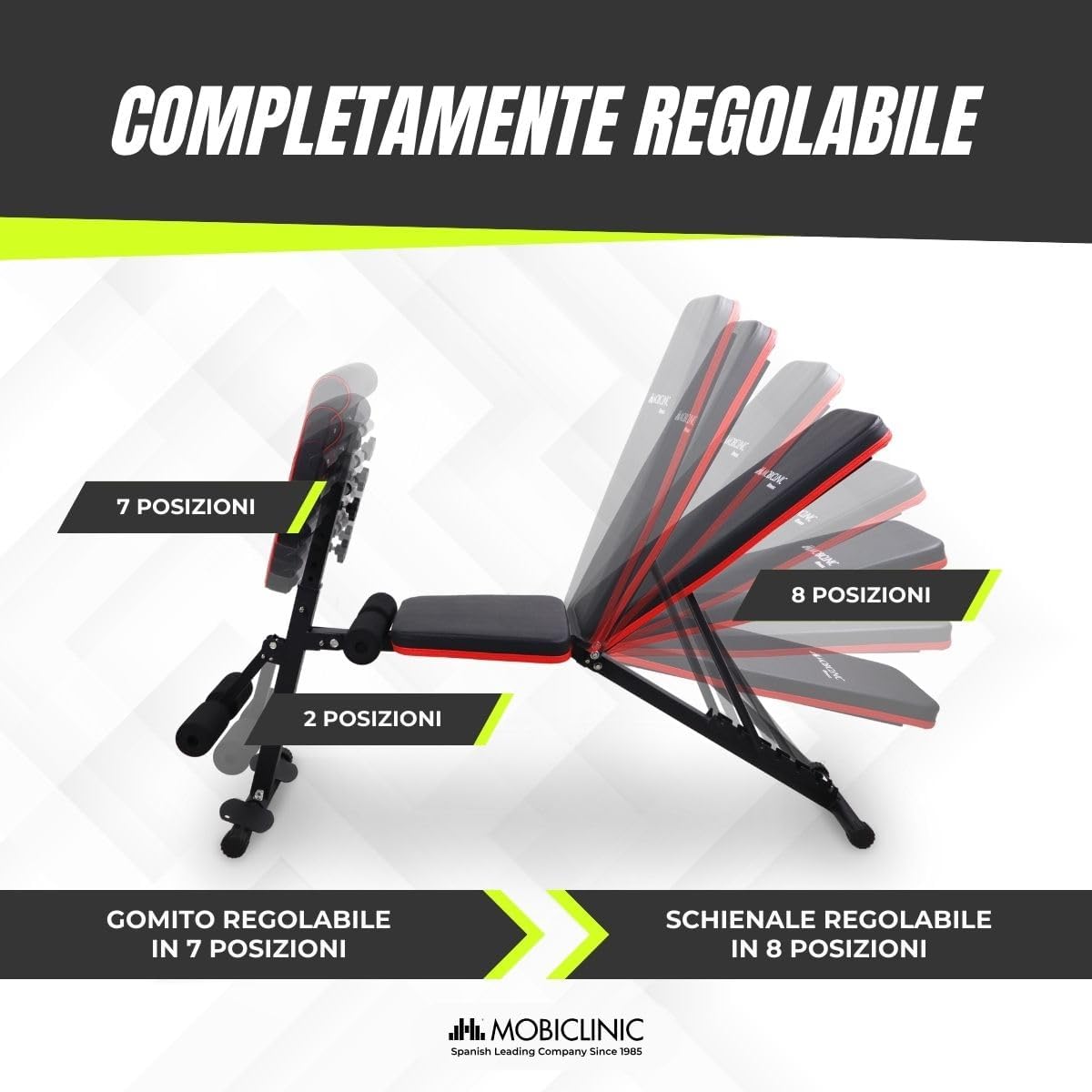 Mobiclinic® Panca Palestra Pieghevole Multifunzione - immagine 3