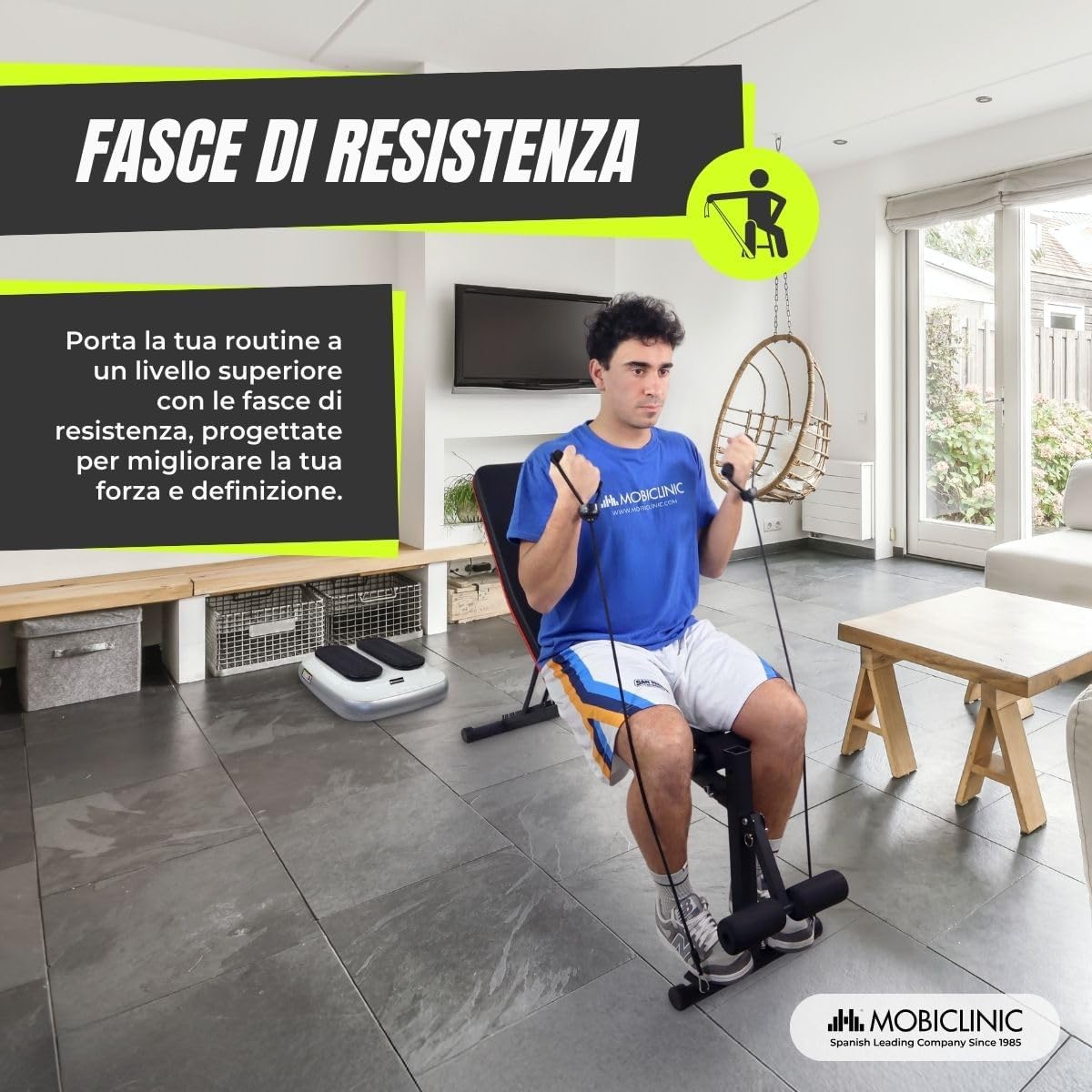 Mobiclinic® Panca Palestra Pieghevole Multifunzione - immagine 5