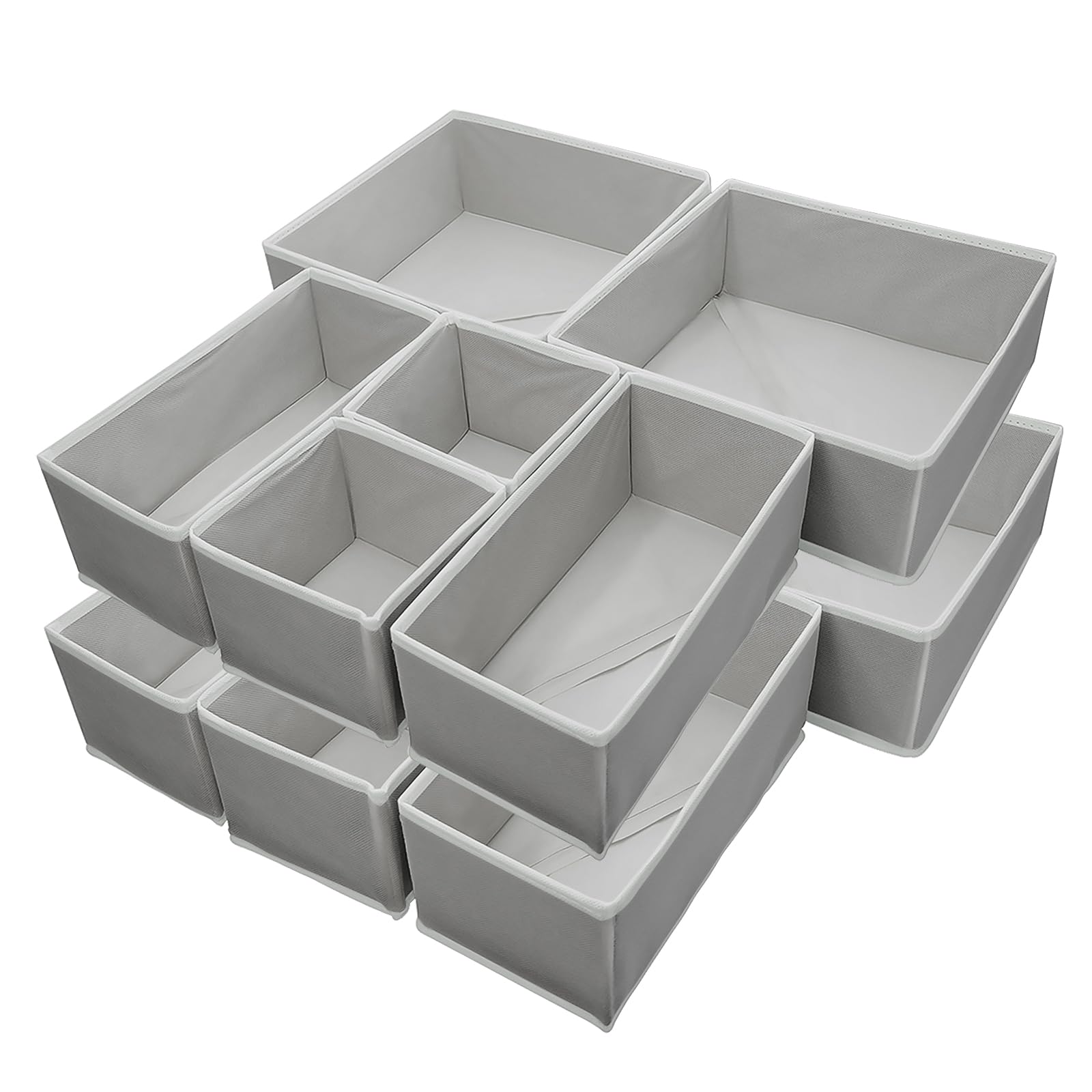Organizzatori per Cassetti Pieghevoli 12 pz, Grigio