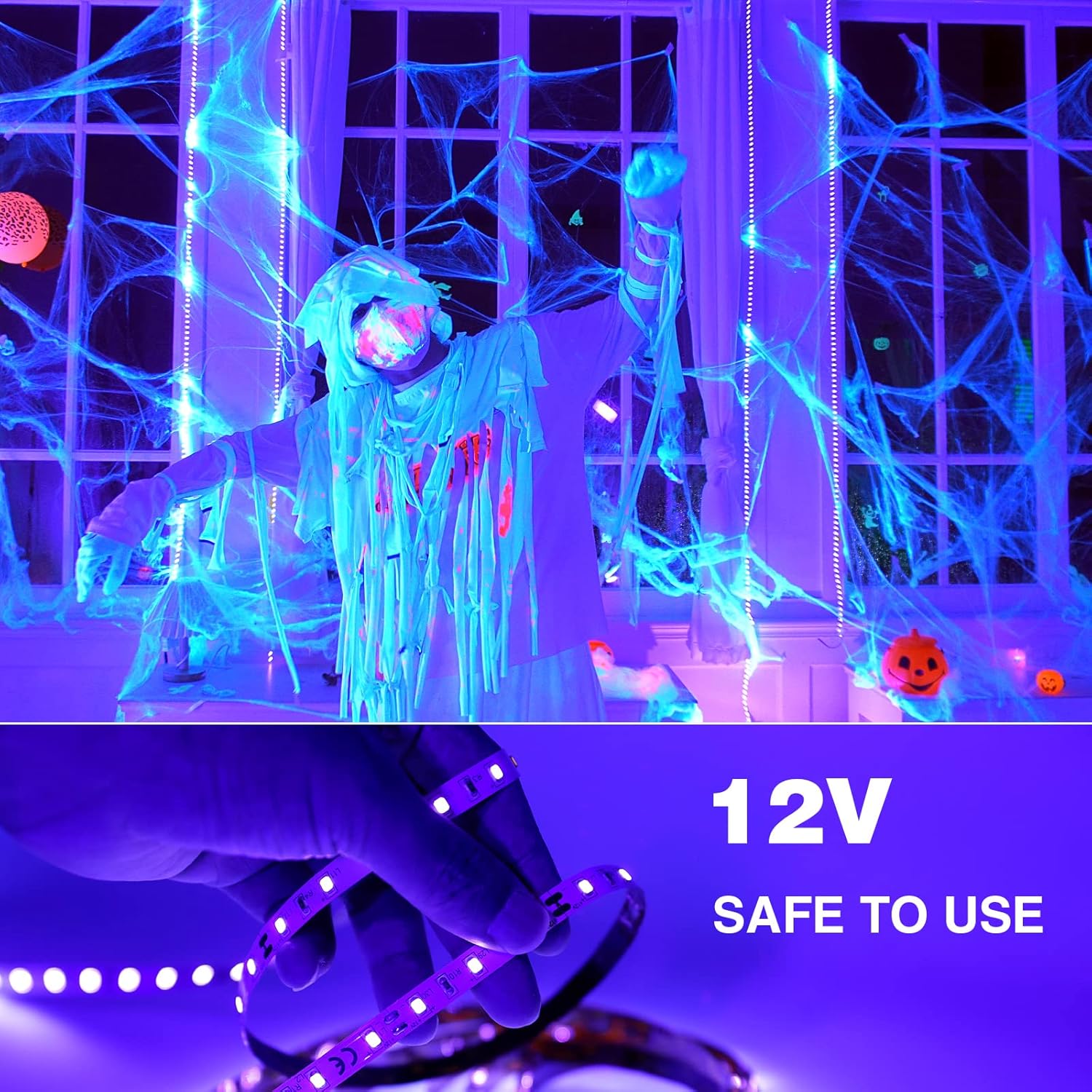 Onforu Striscia UV 20M 1200 LED con Interruttore - immagine 4