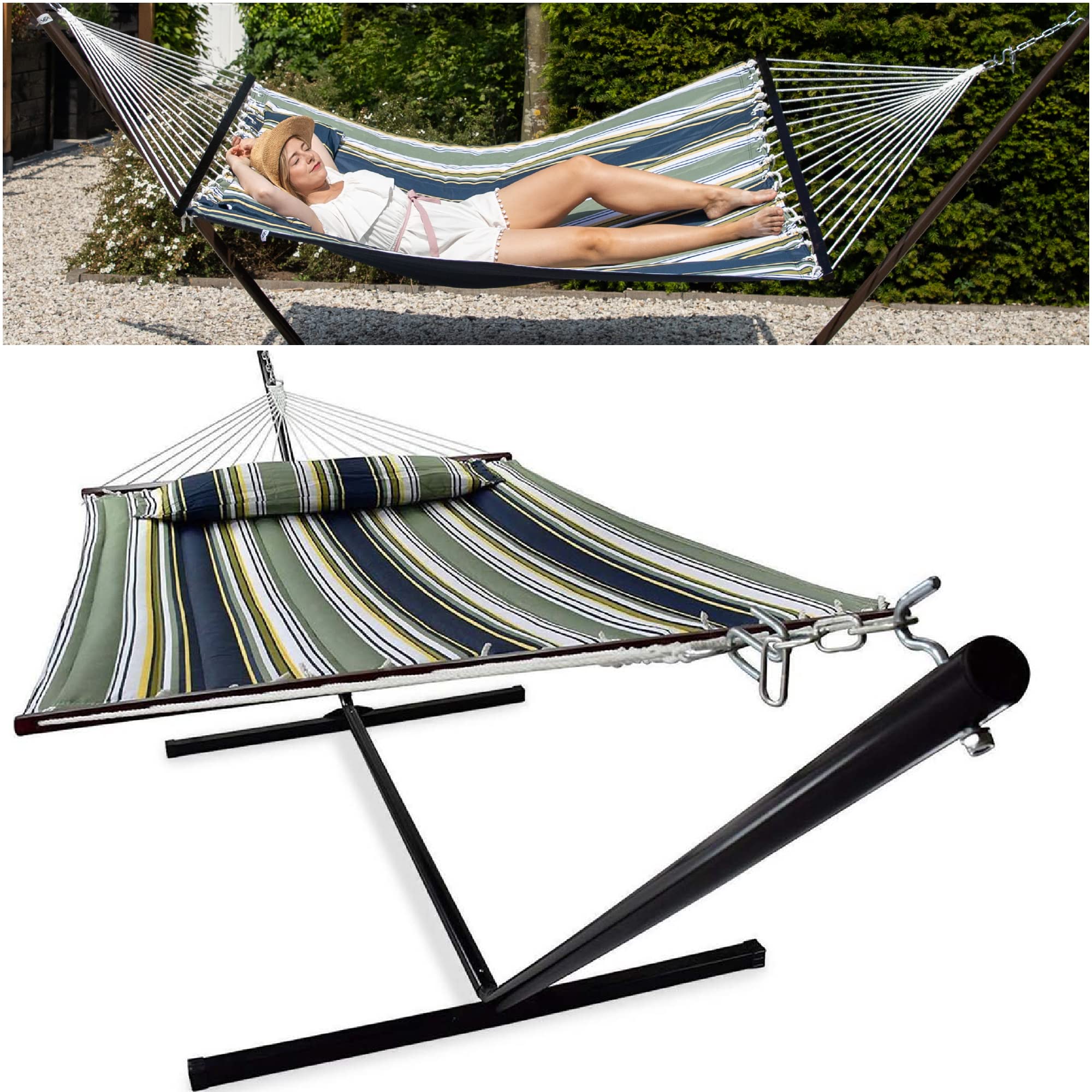 Vita5 Amaca da Giardino con Supporto, per Due Persone