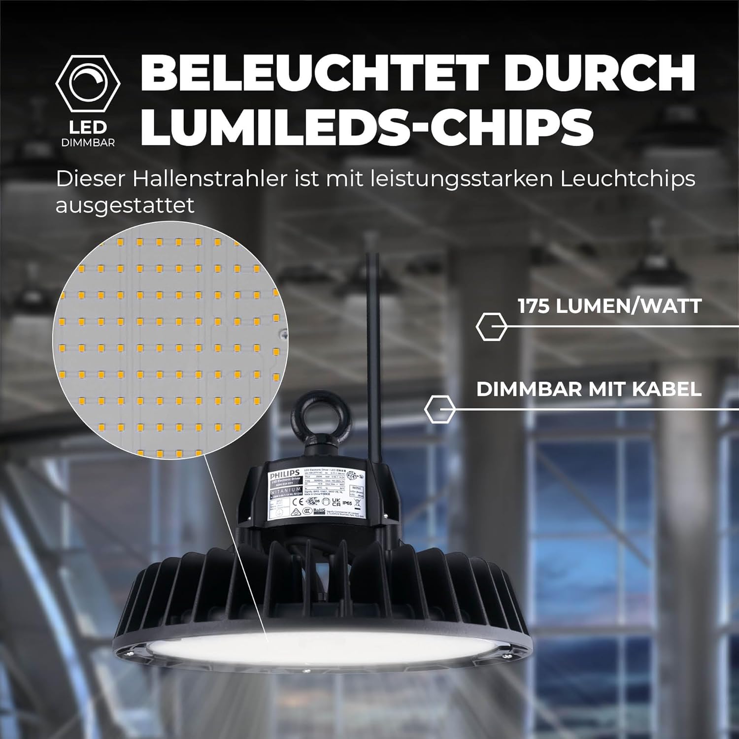 Ledvion Driver LED High Bay 200W Dimmerabile - immagine 4