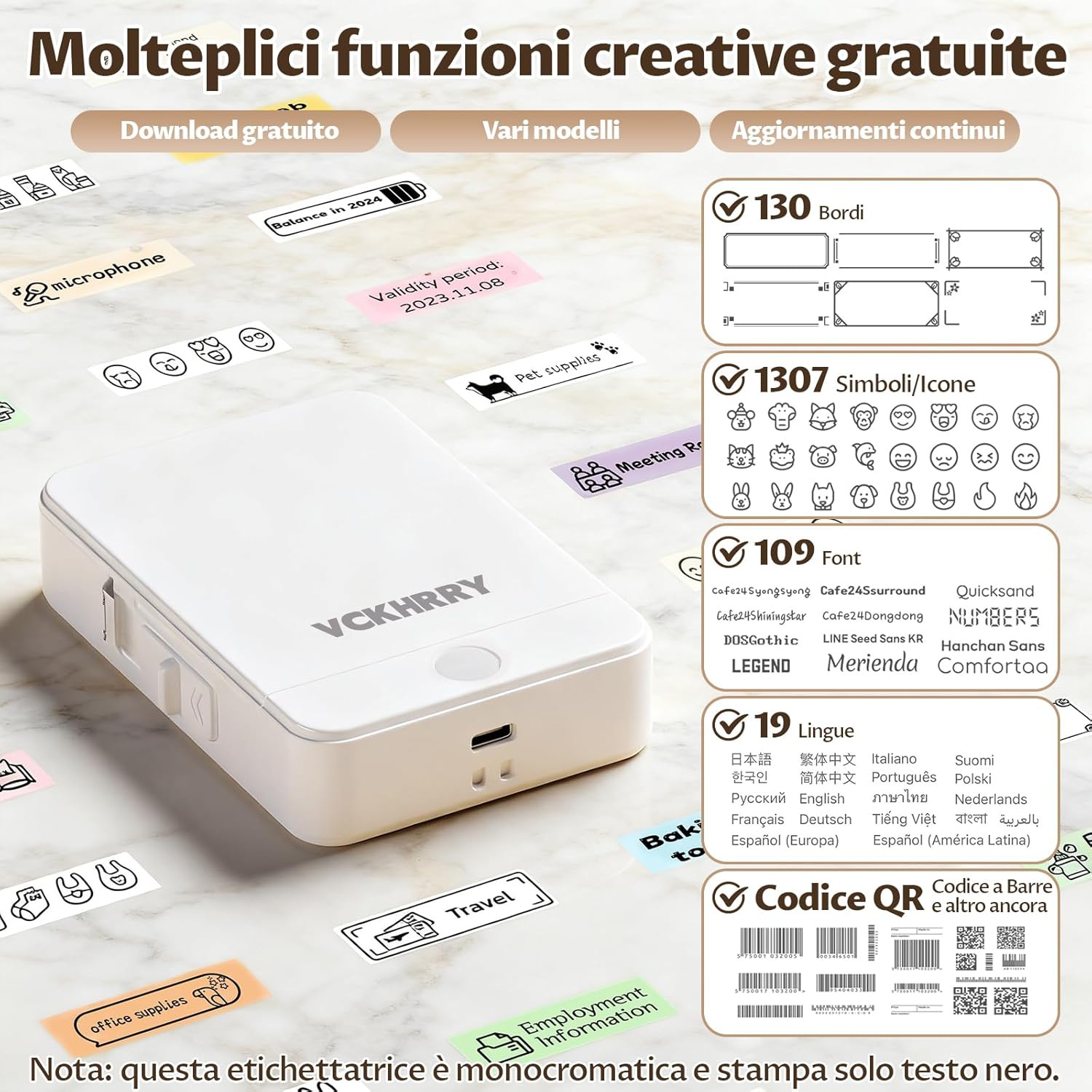 Mini Etichettatrice Bluetooth Portatile - immagine 2