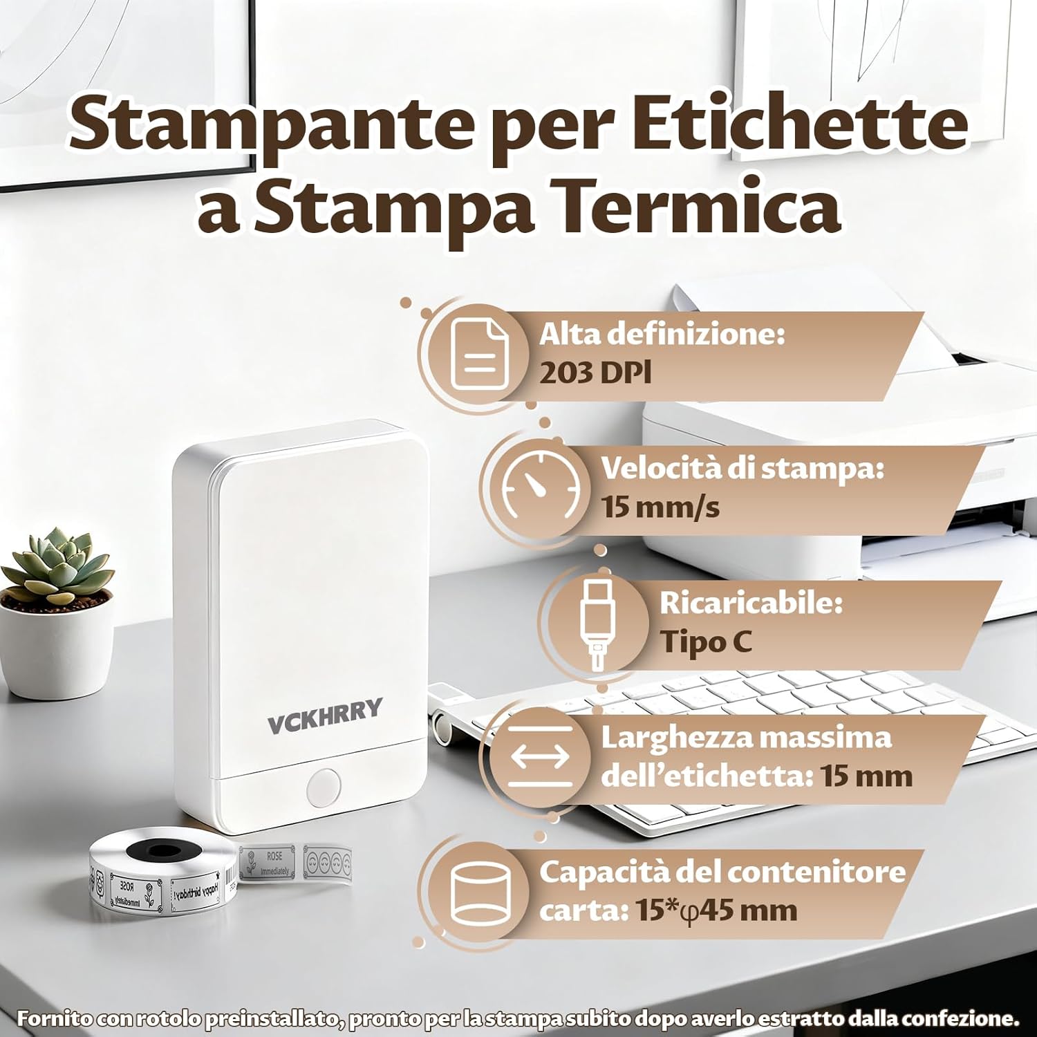 Mini Etichettatrice Bluetooth Portatile - immagine 3