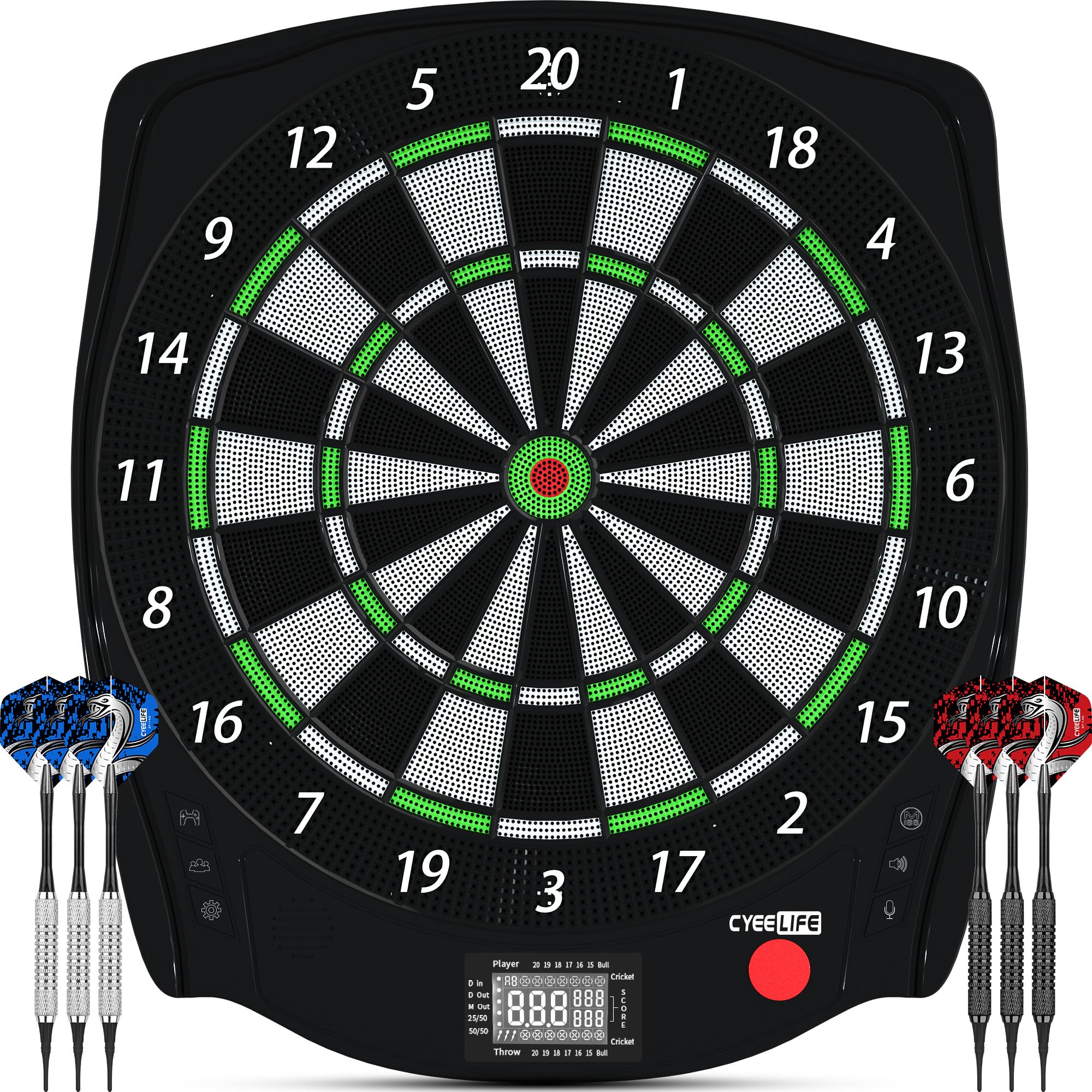 Cyeelife Bersaglio Elettronico con 12 Freccette