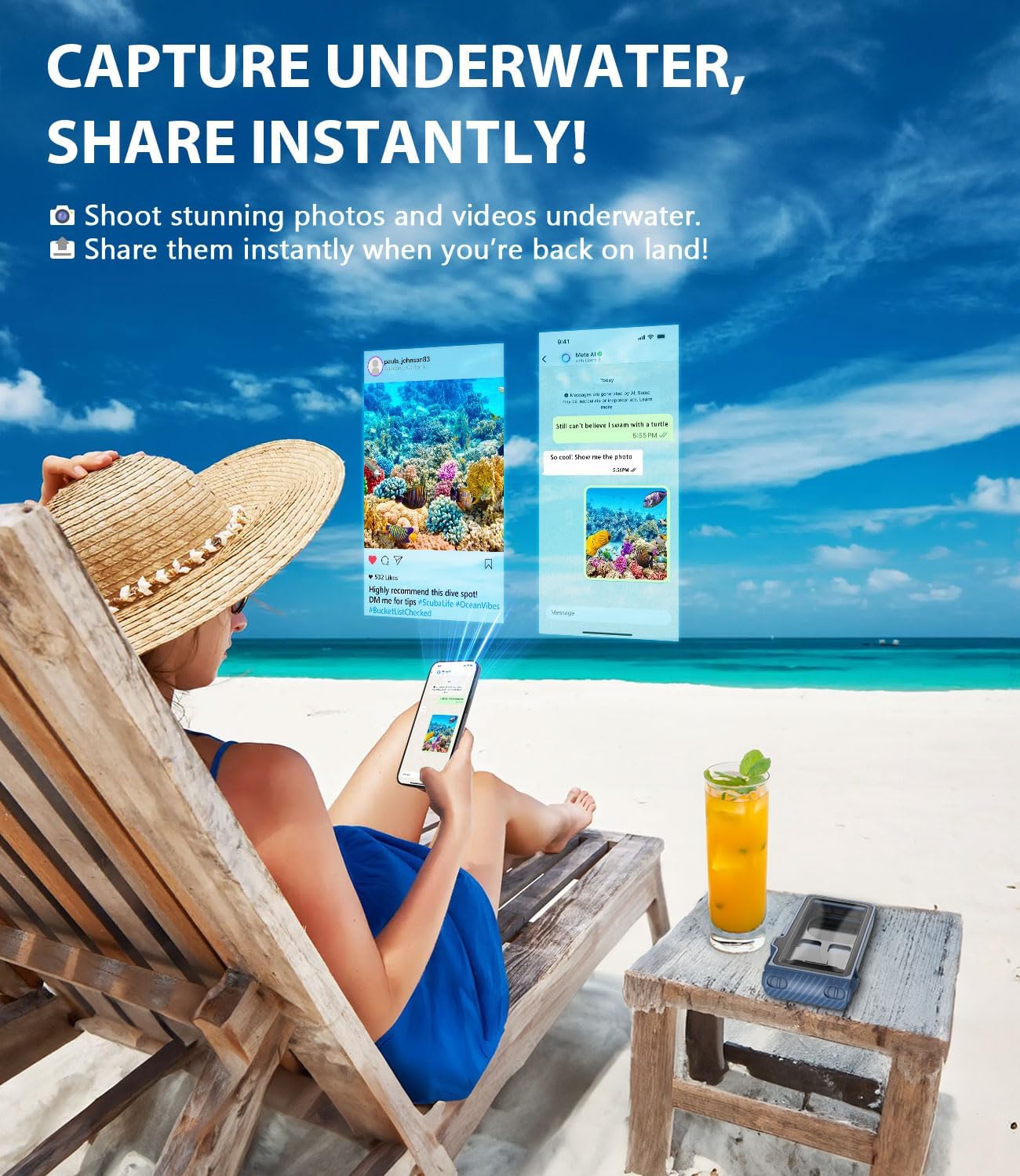 Custodia Impermeabile per Snorkeling e Subacquea - immagine 4