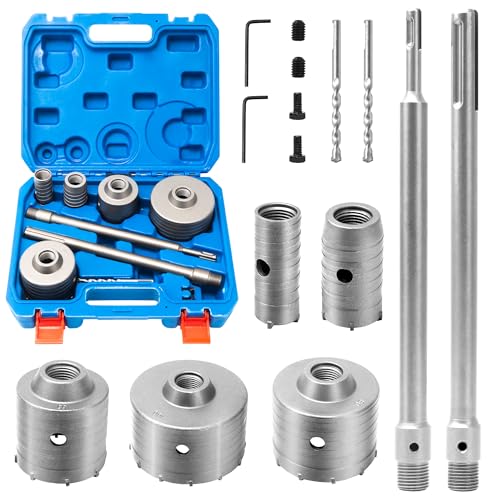 Set 9 Carotatrice a Tazza Muro SDS PLUS per Cemento