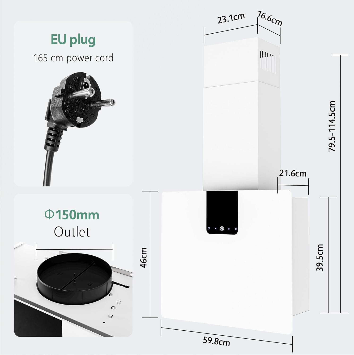 Firegas Cappa da Cucina 60 cm 532,4 m³/h - immagine 9