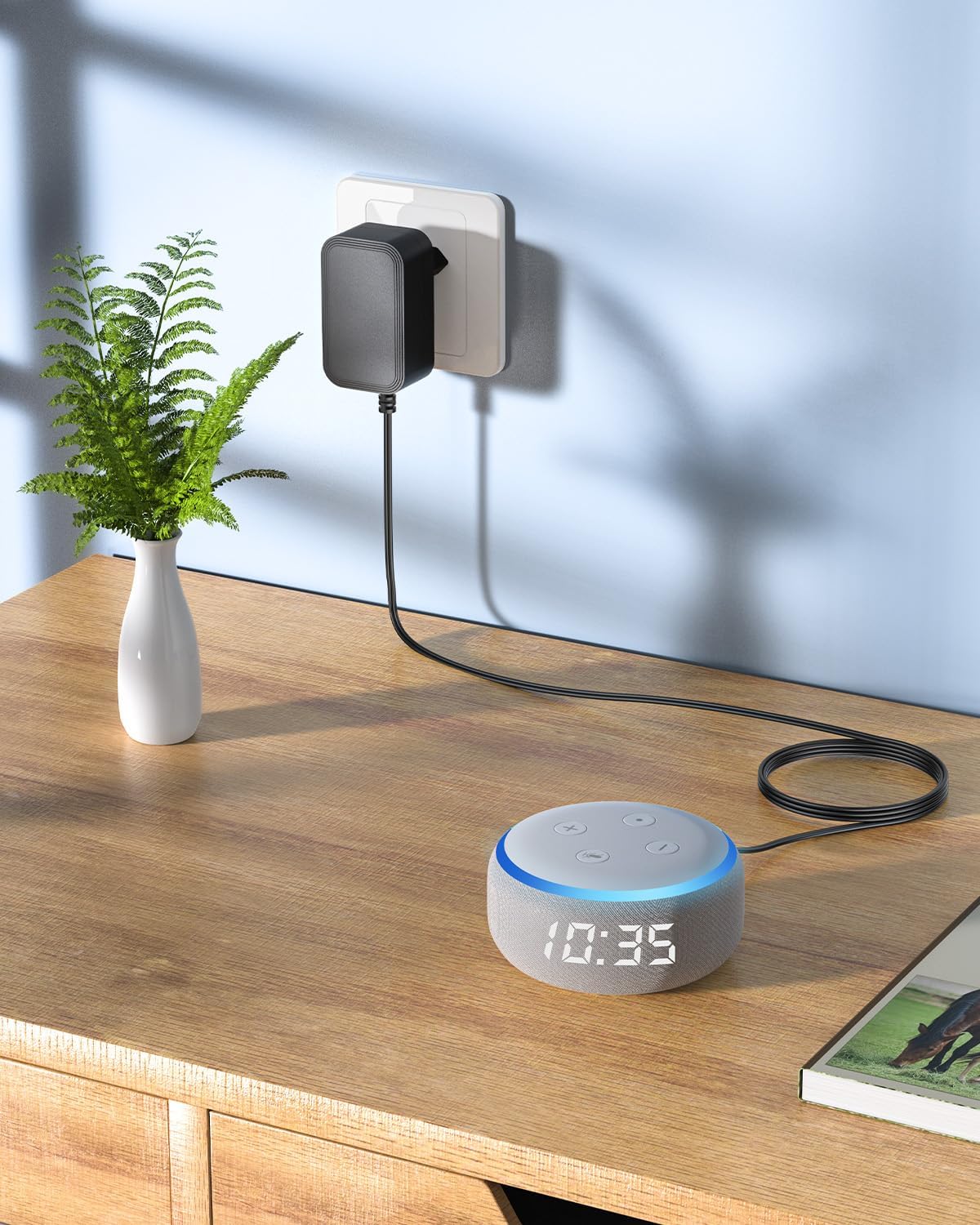 Jippofu Cavo Alimentazione 15W per Echo Dot e Show 5 - immagine 2
